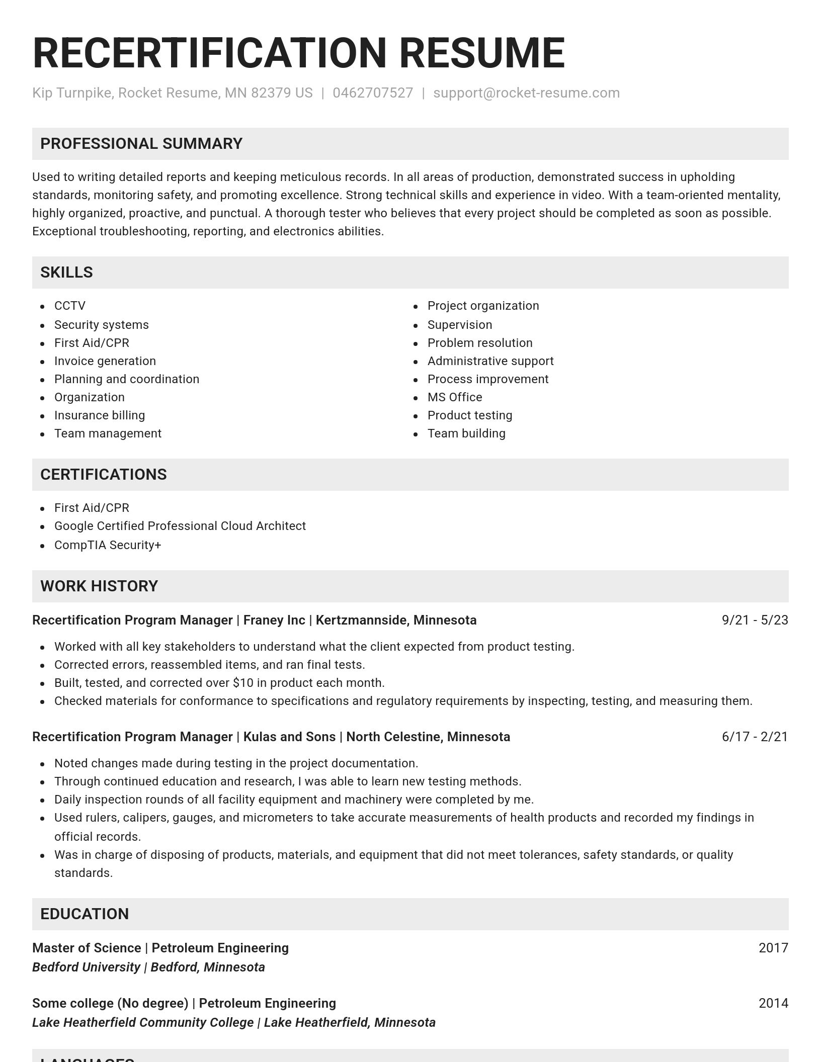 Genius resume template