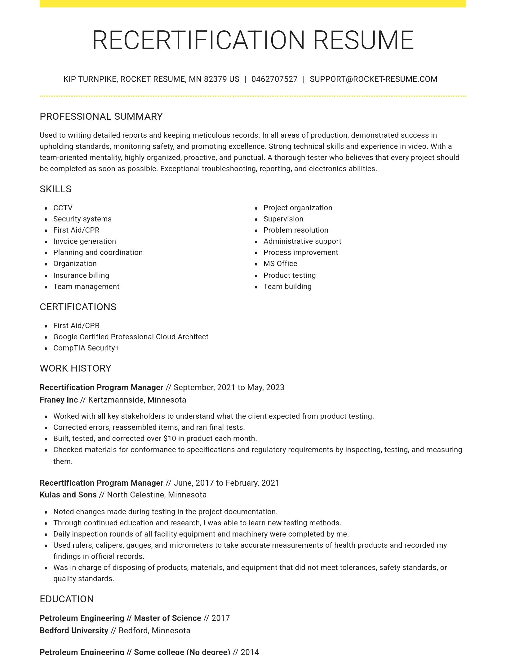 Grand resume template