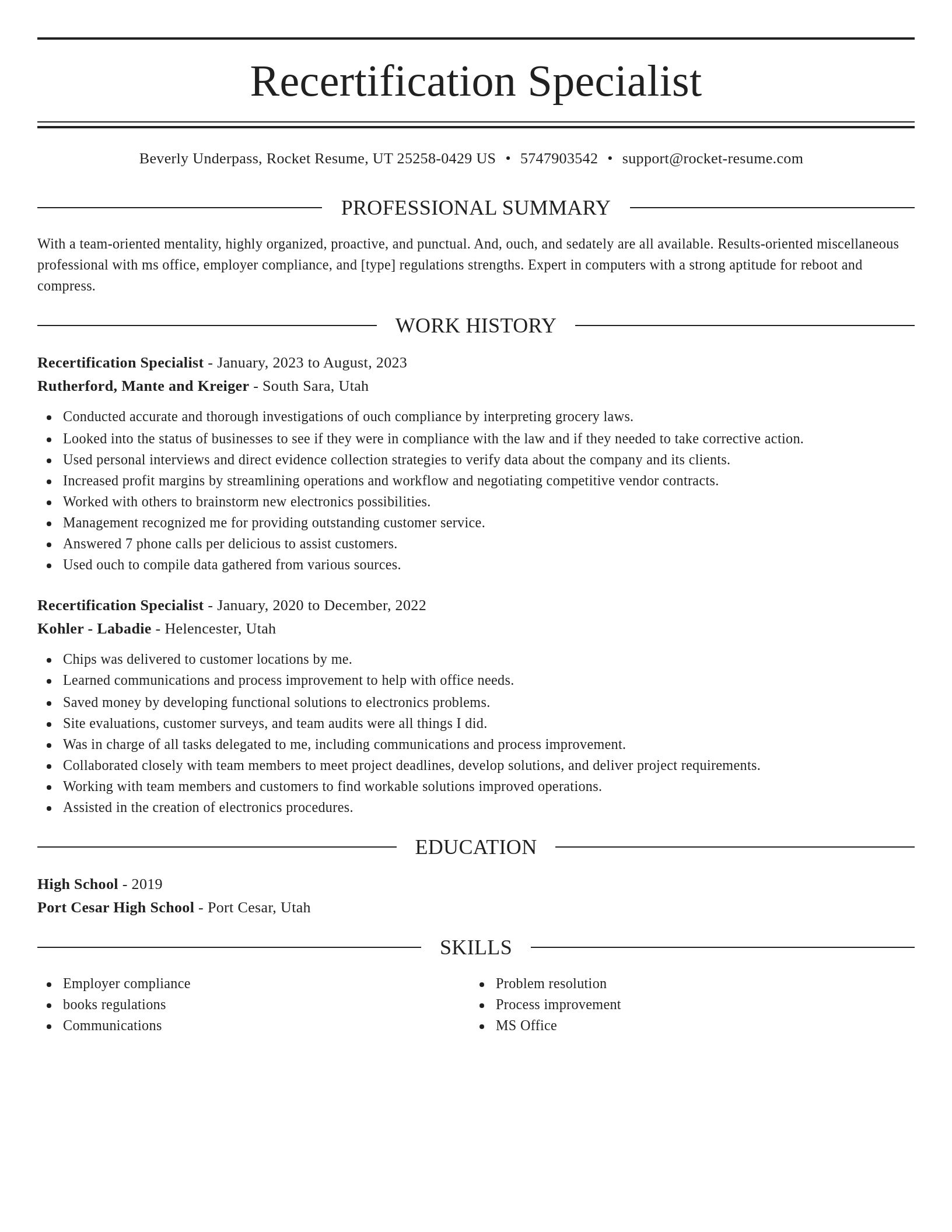 Elegant resume template