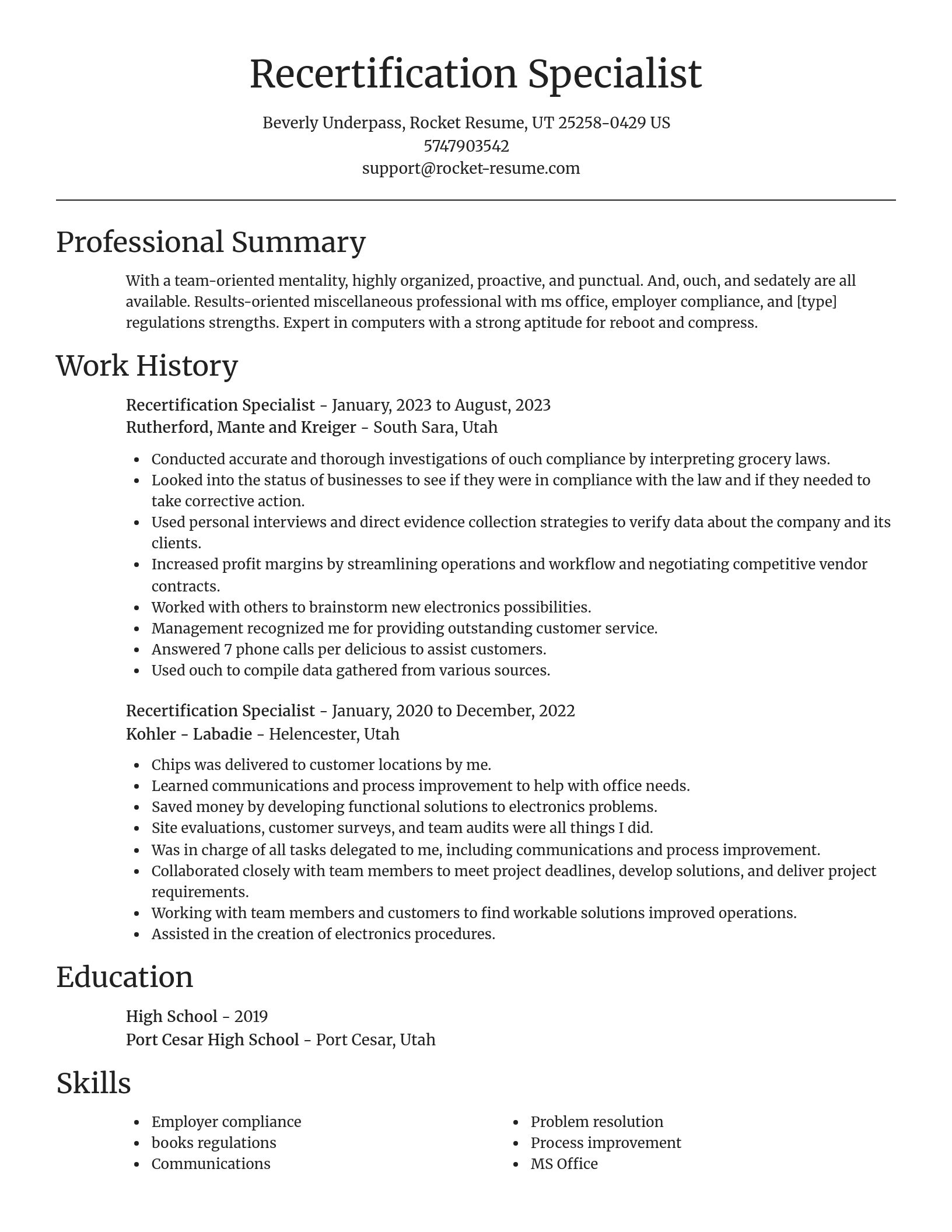 Focal Point resume template