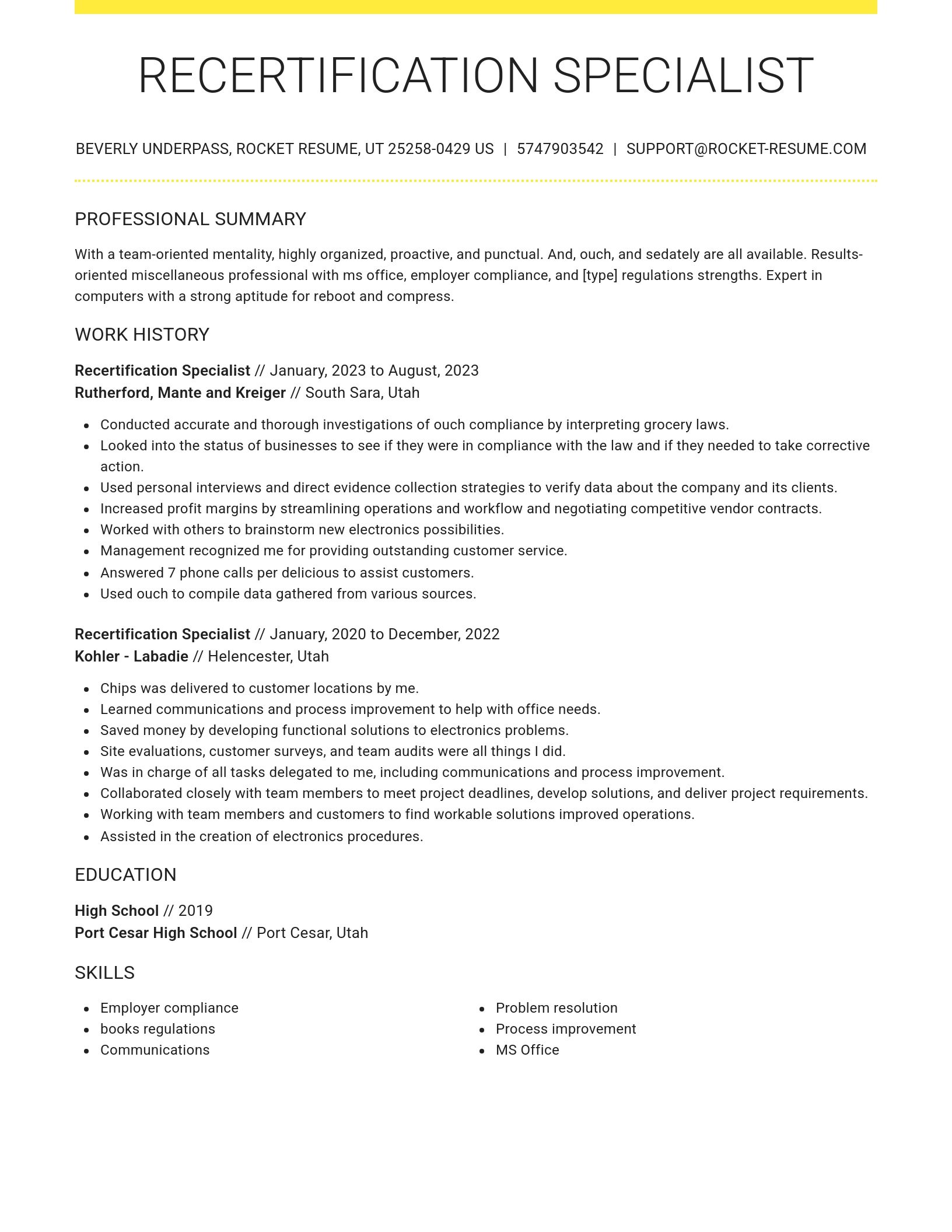 Grand resume template