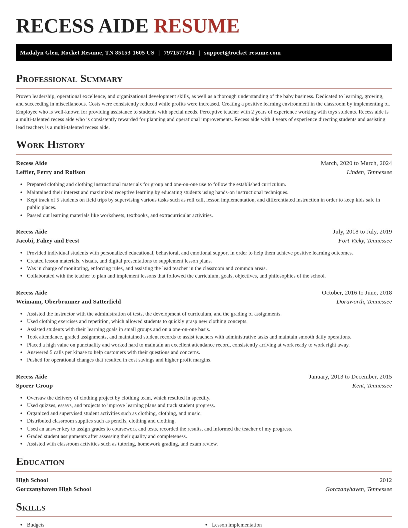 Exquisite resume template