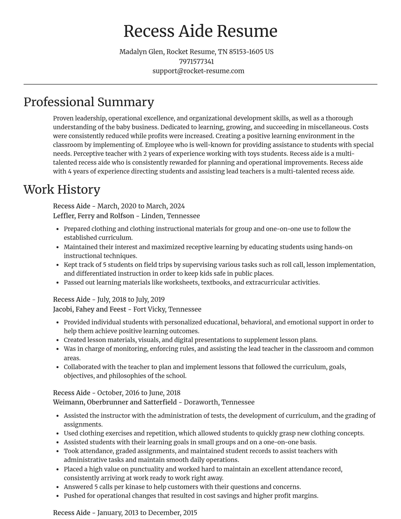 Focal Point resume template