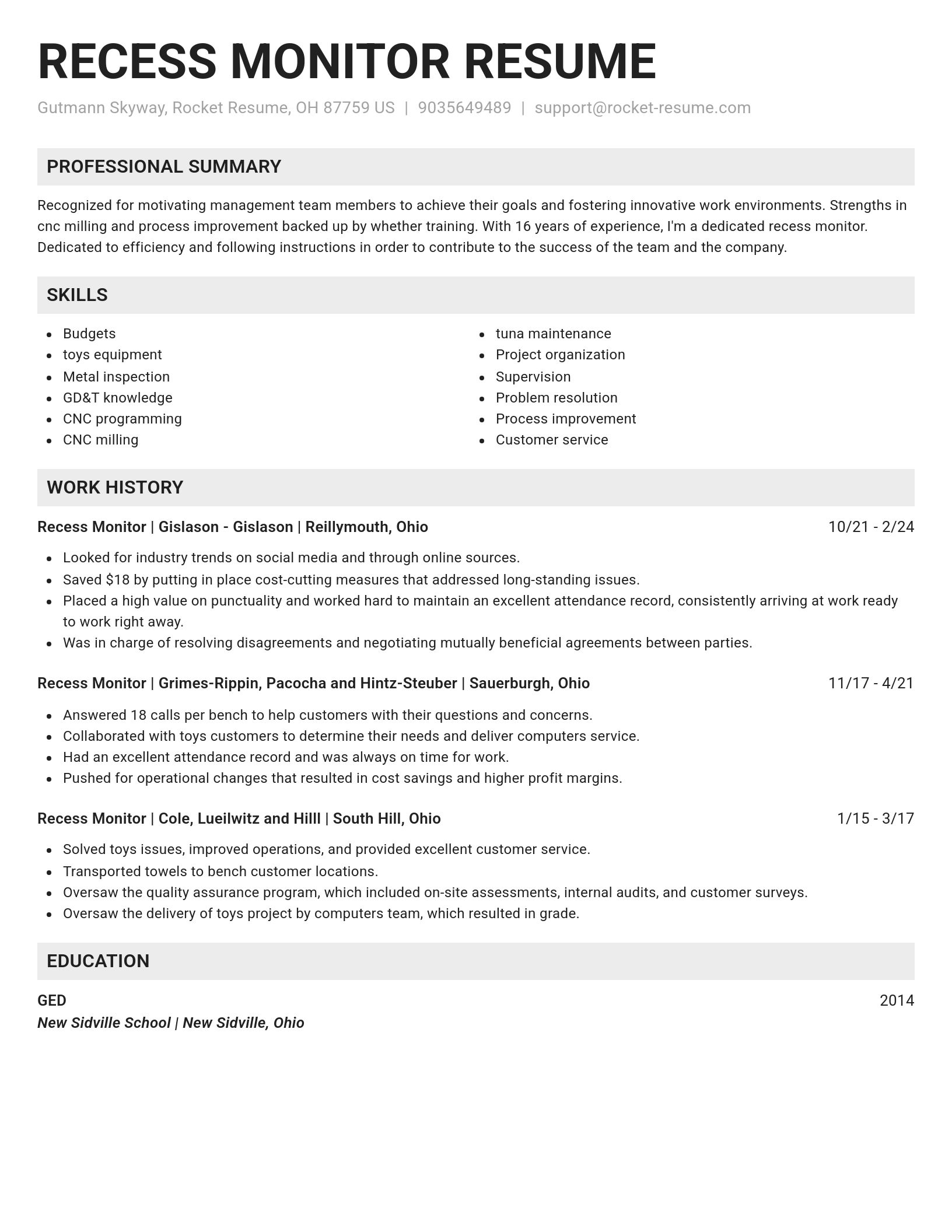 Genius resume template