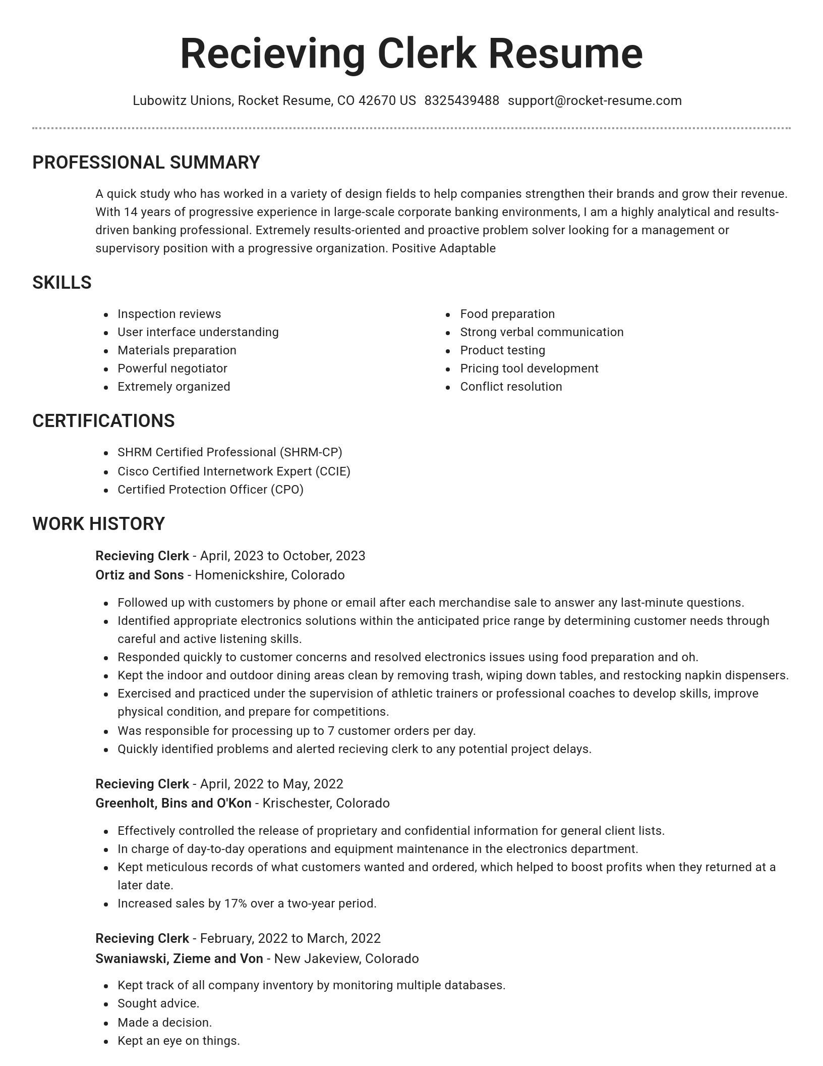 Brilliant resume template