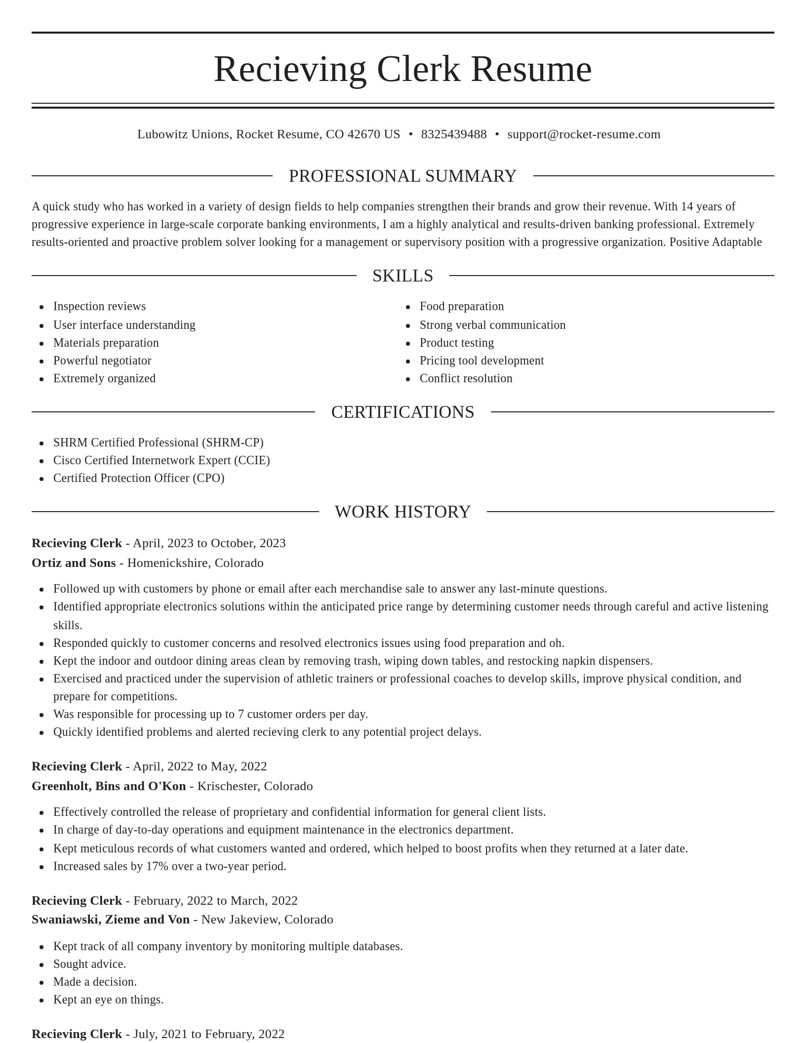 Elegant resume template