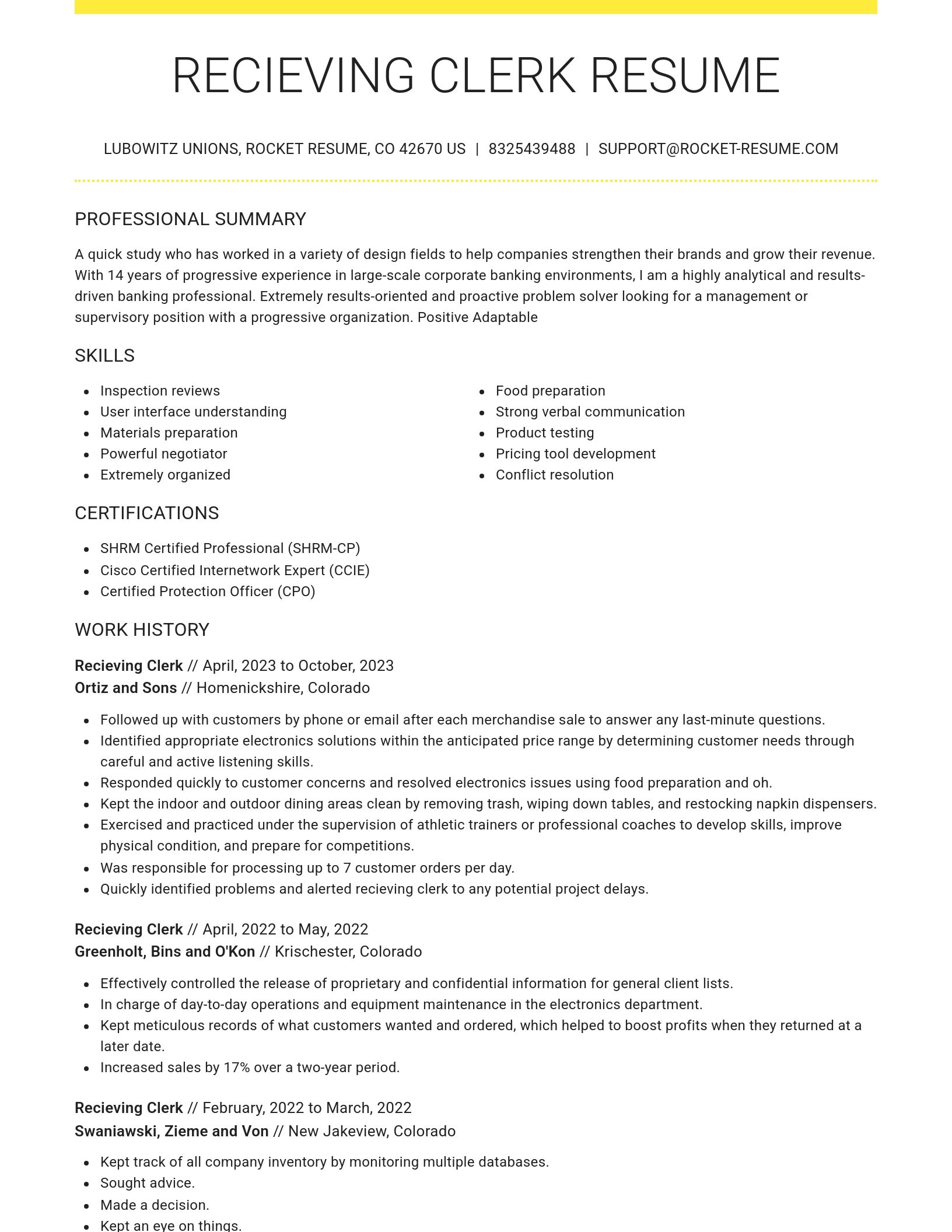 Grand resume template