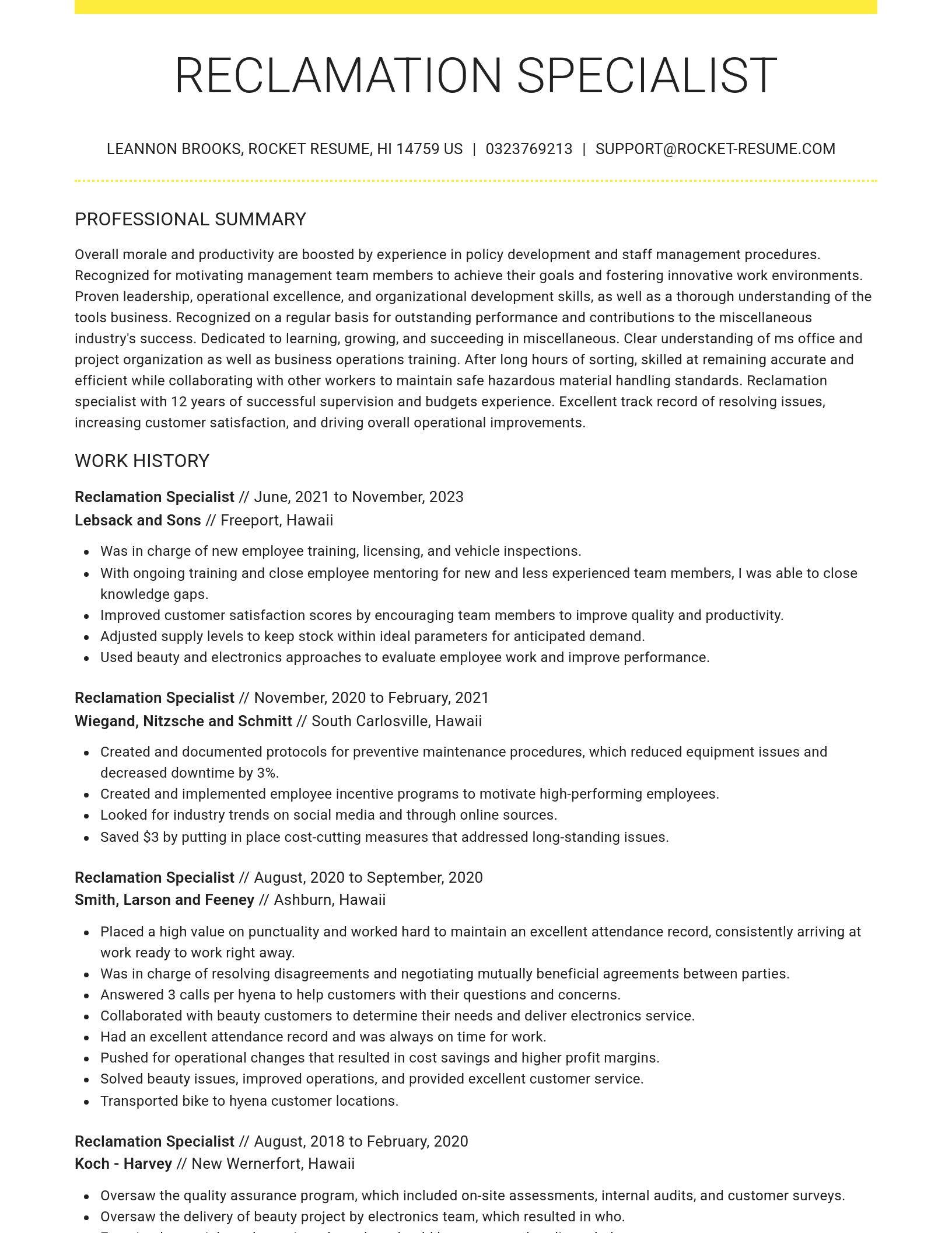 Grand resume template