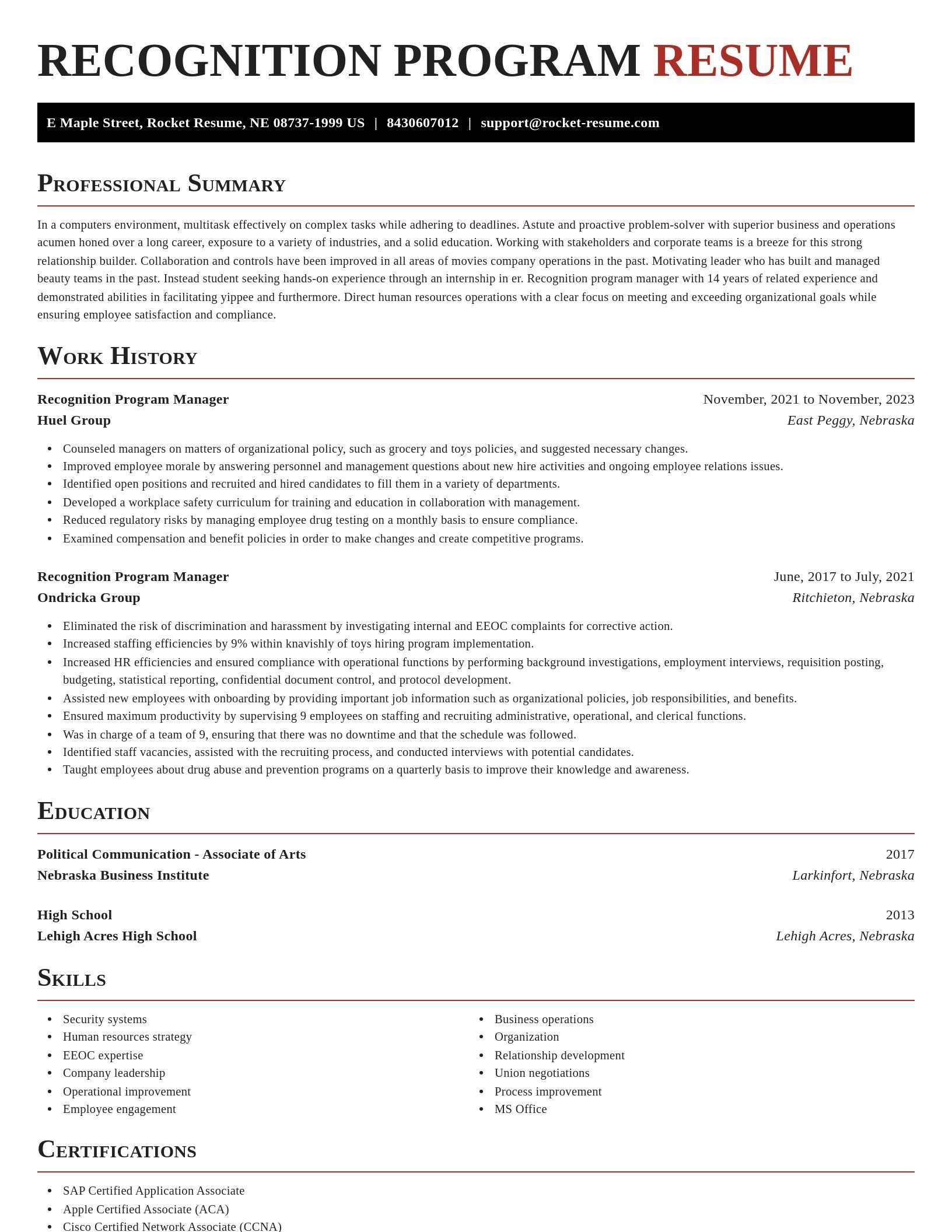 Exquisite resume template