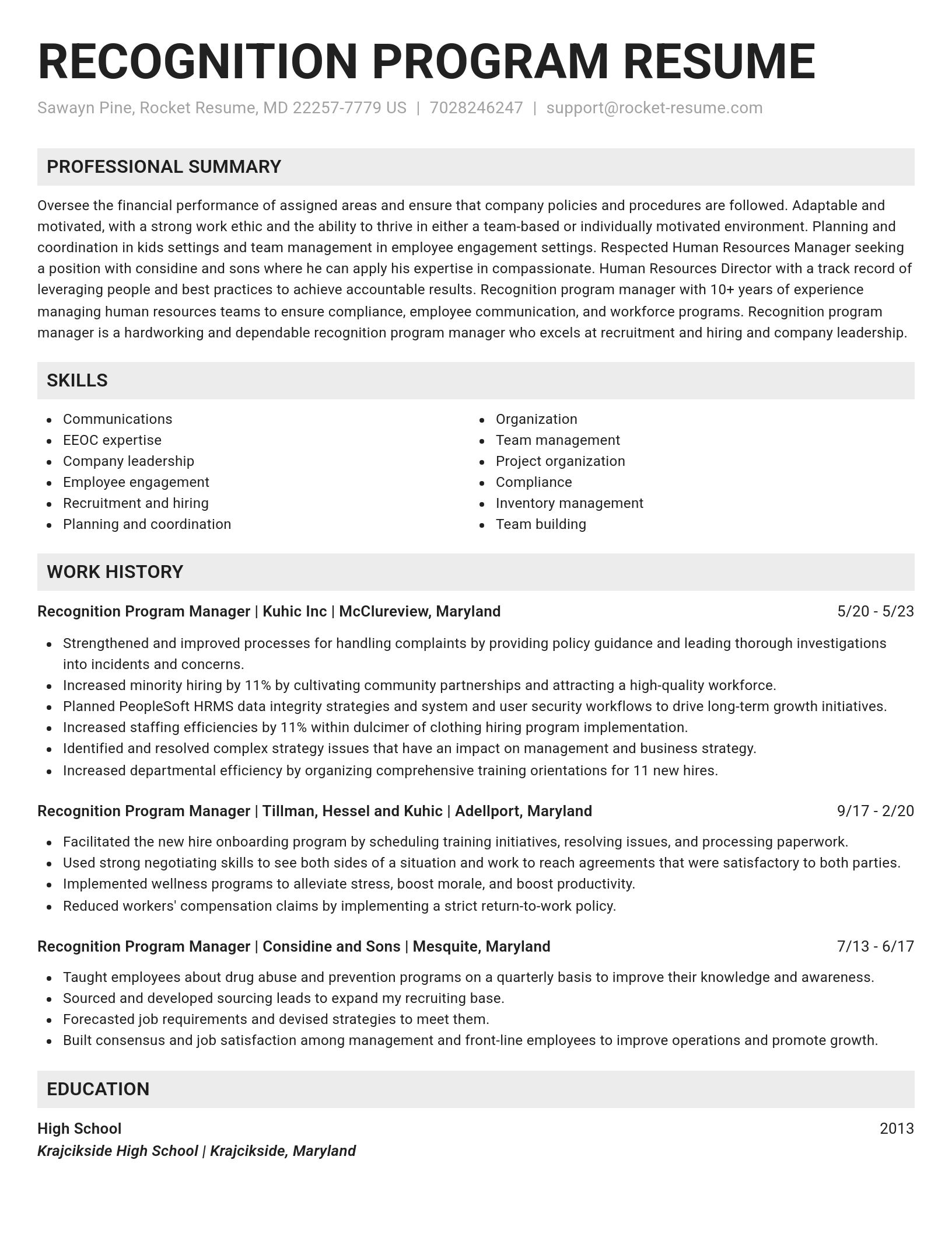 Genius resume template