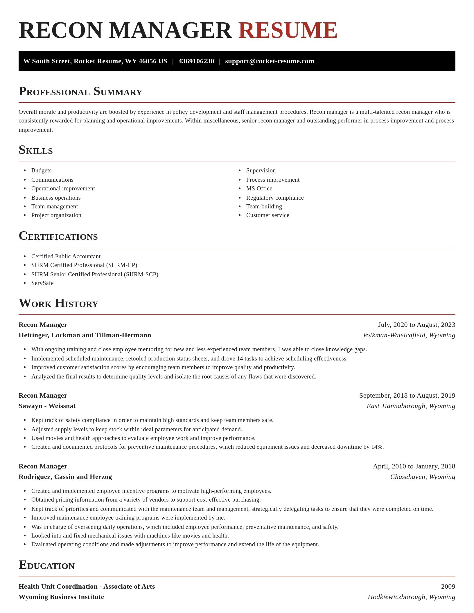 Exquisite resume template