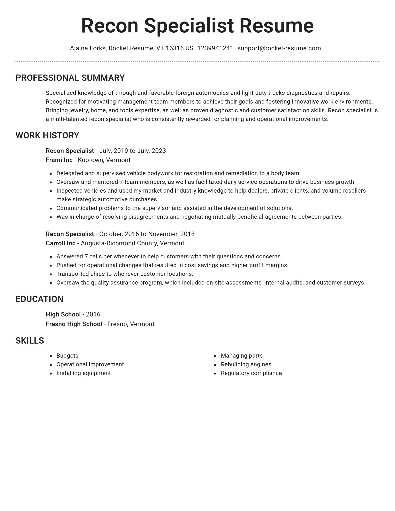 Brilliant resume template