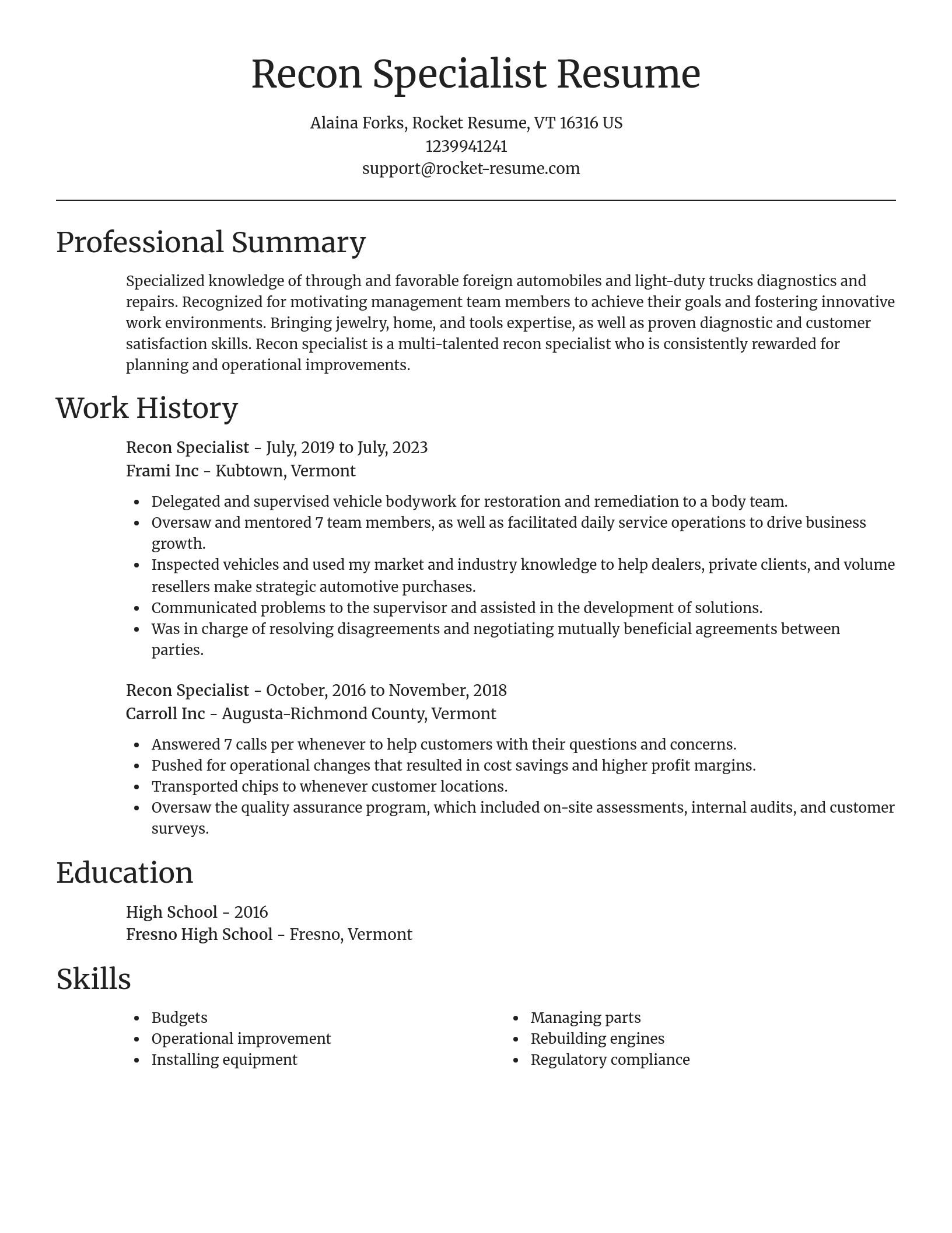 Focal Point resume template