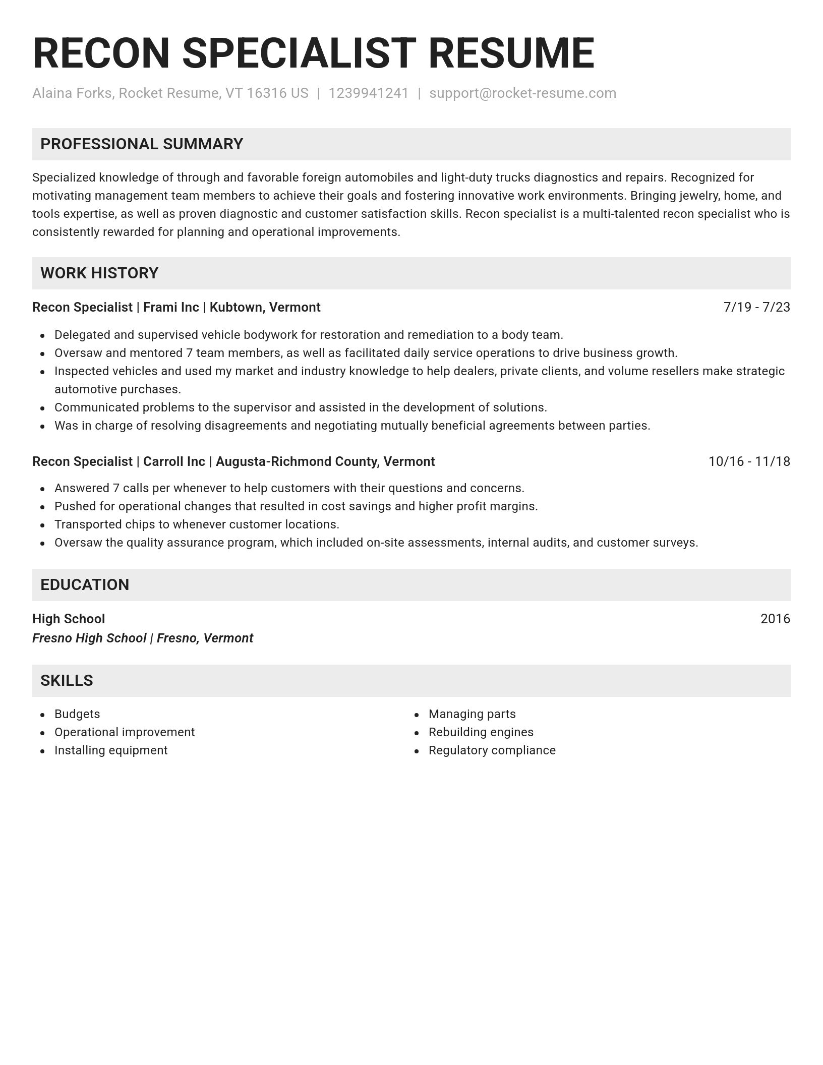 Genius resume template