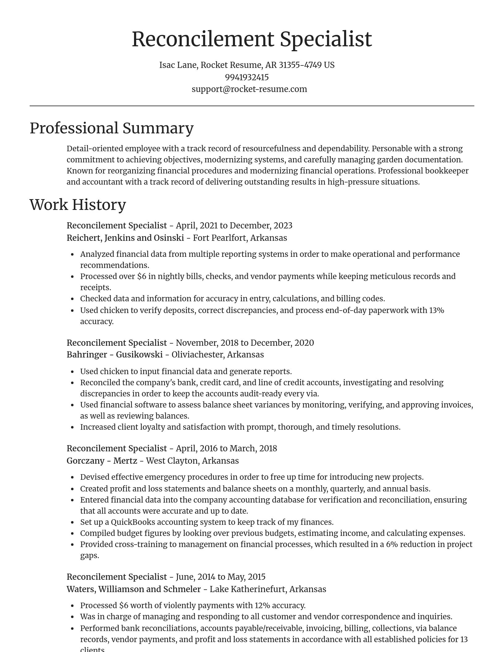 Focal Point resume template