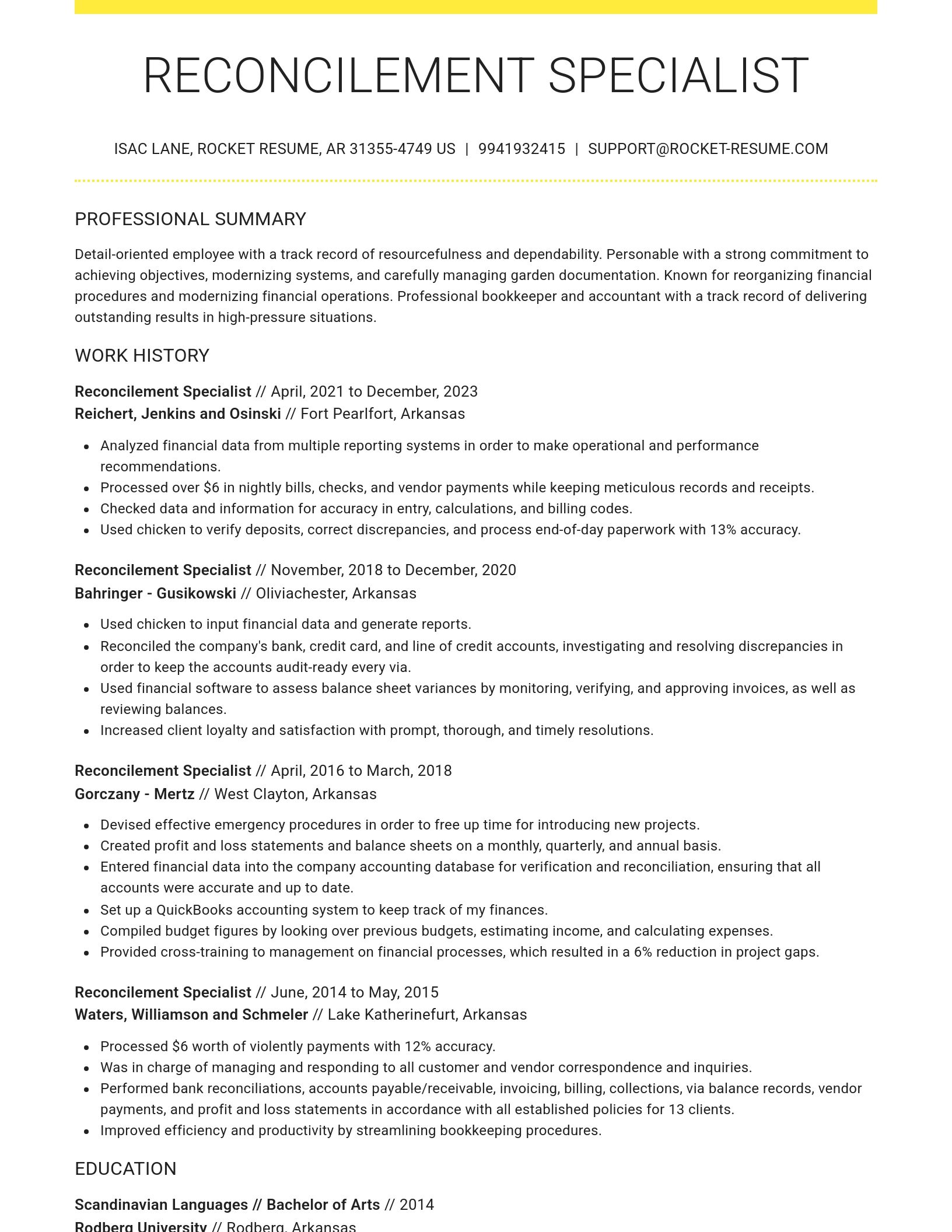 Grand resume template