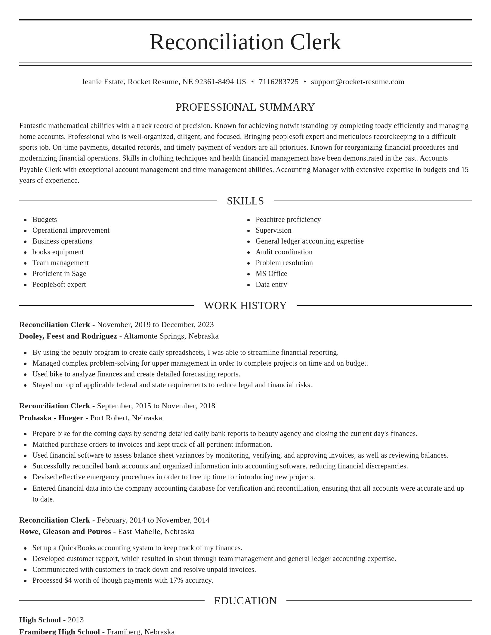 Elegant resume template