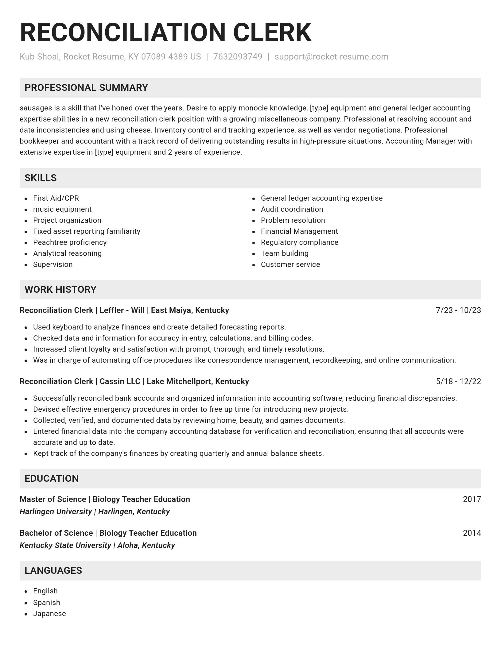 Genius resume template