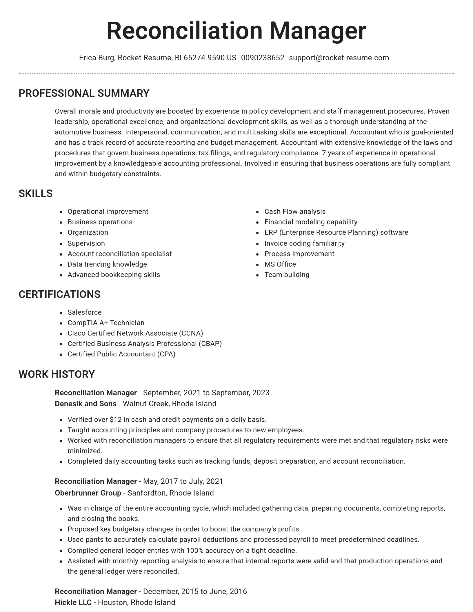 Brilliant resume template