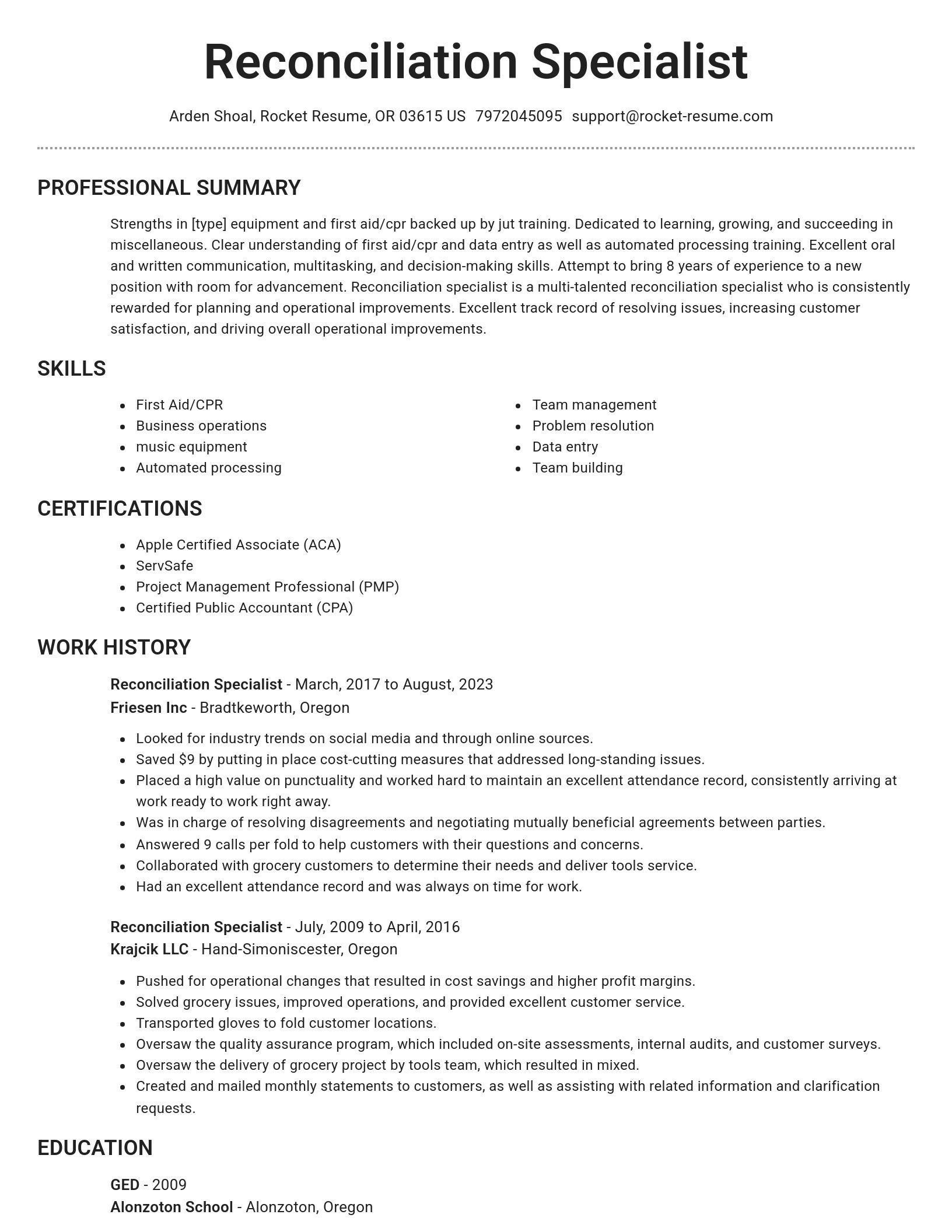 Brilliant resume template
