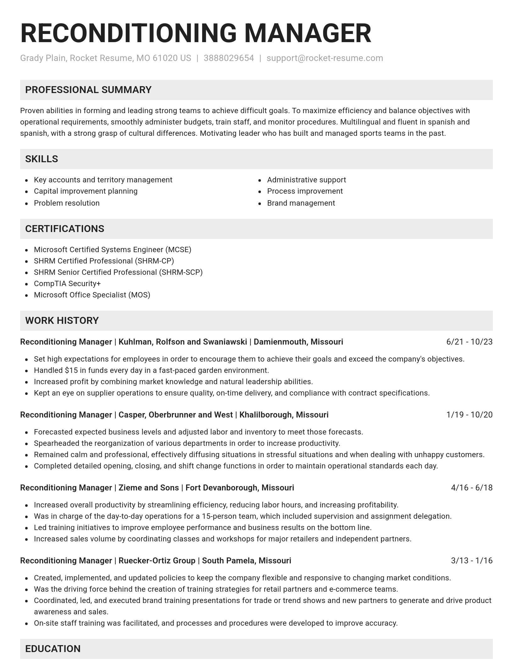 Genius resume template