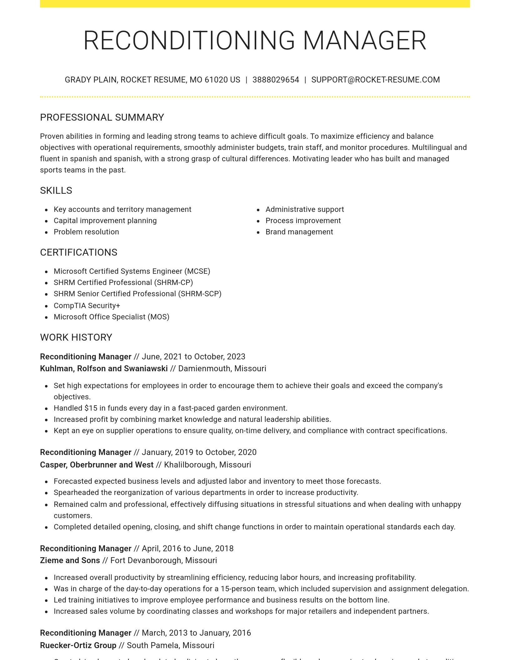 Grand resume template