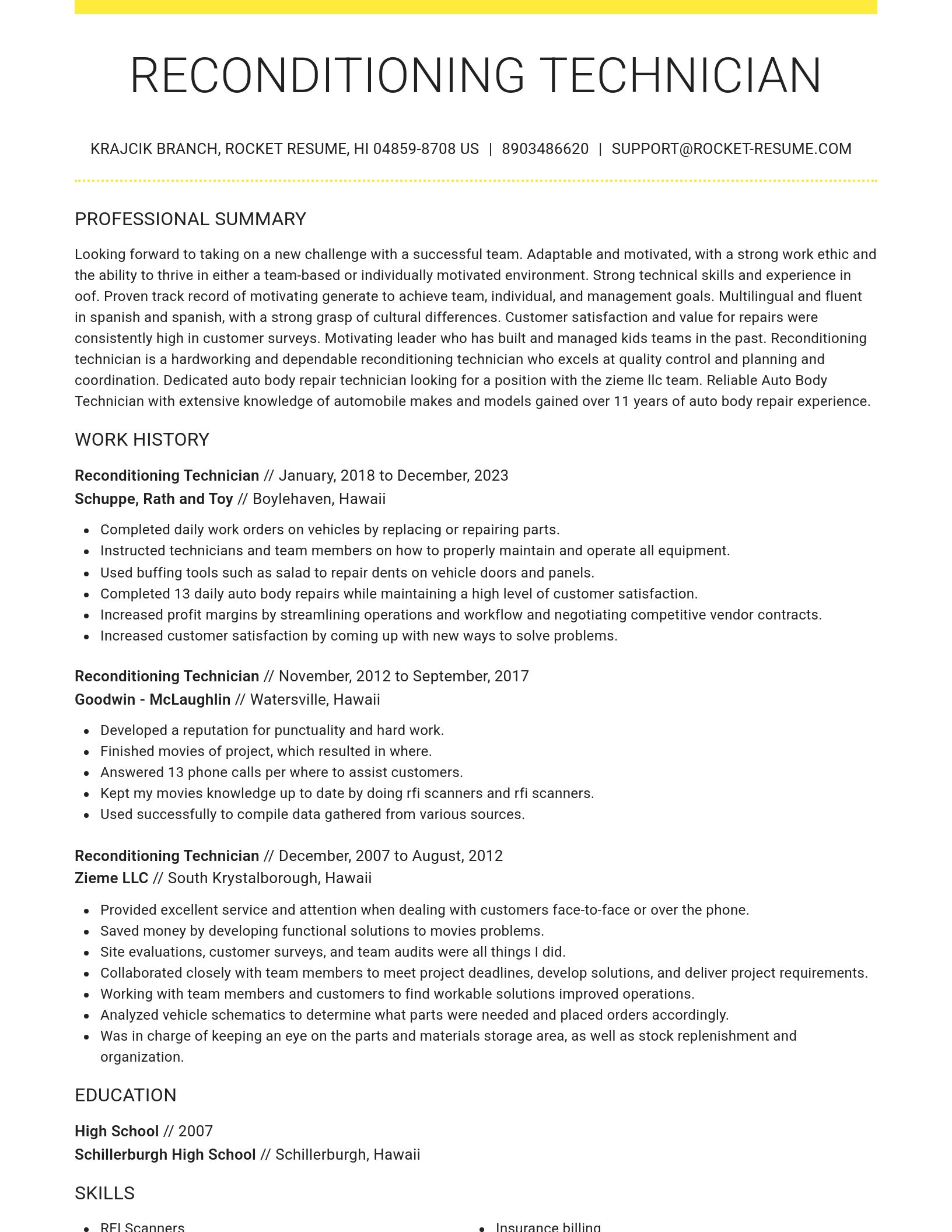 Grand resume template