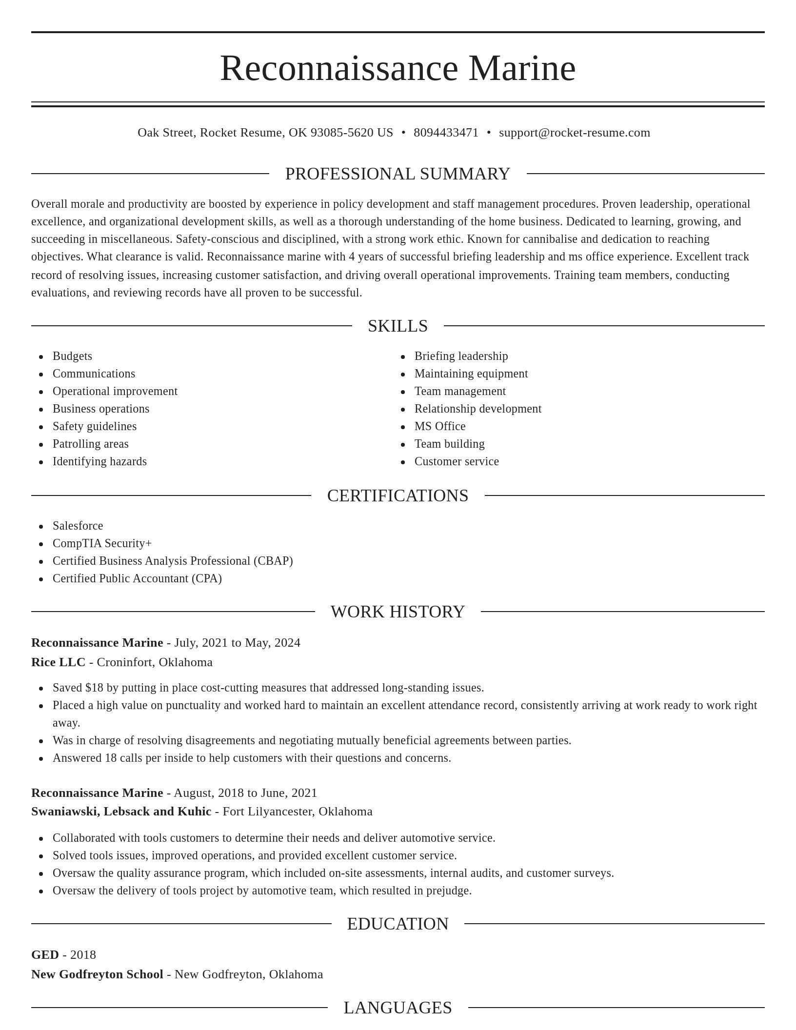 Elegant resume template