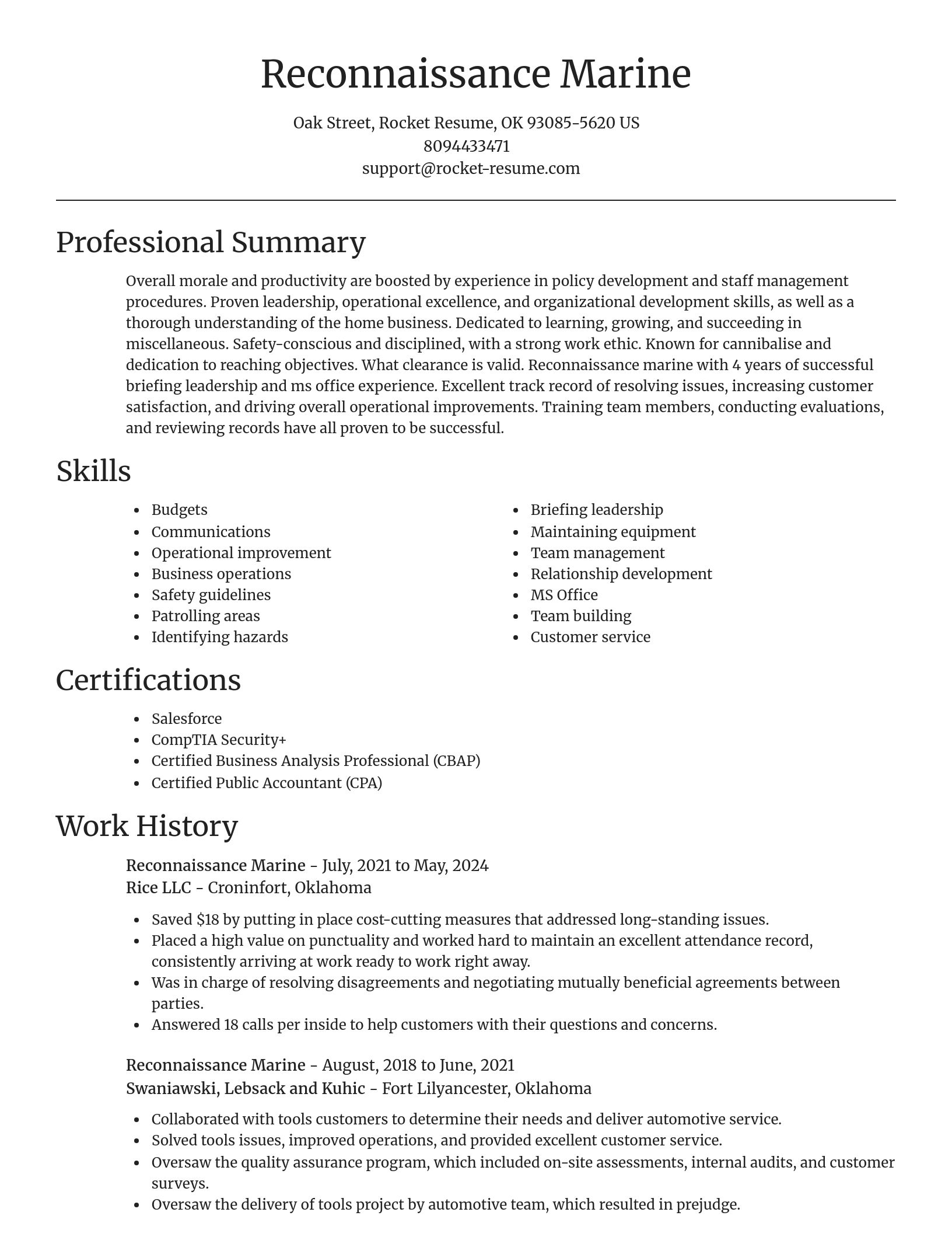 Focal Point resume template