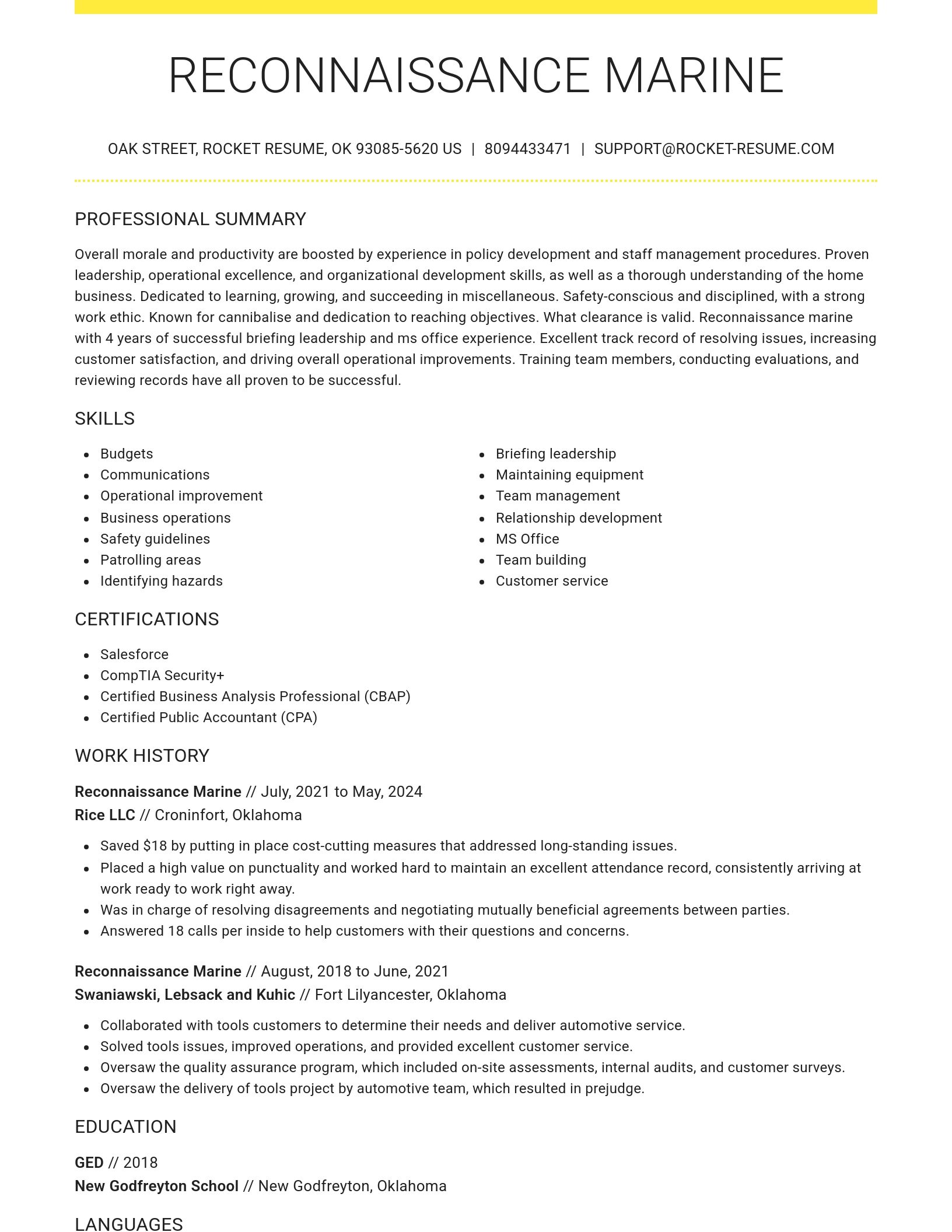 Grand resume template