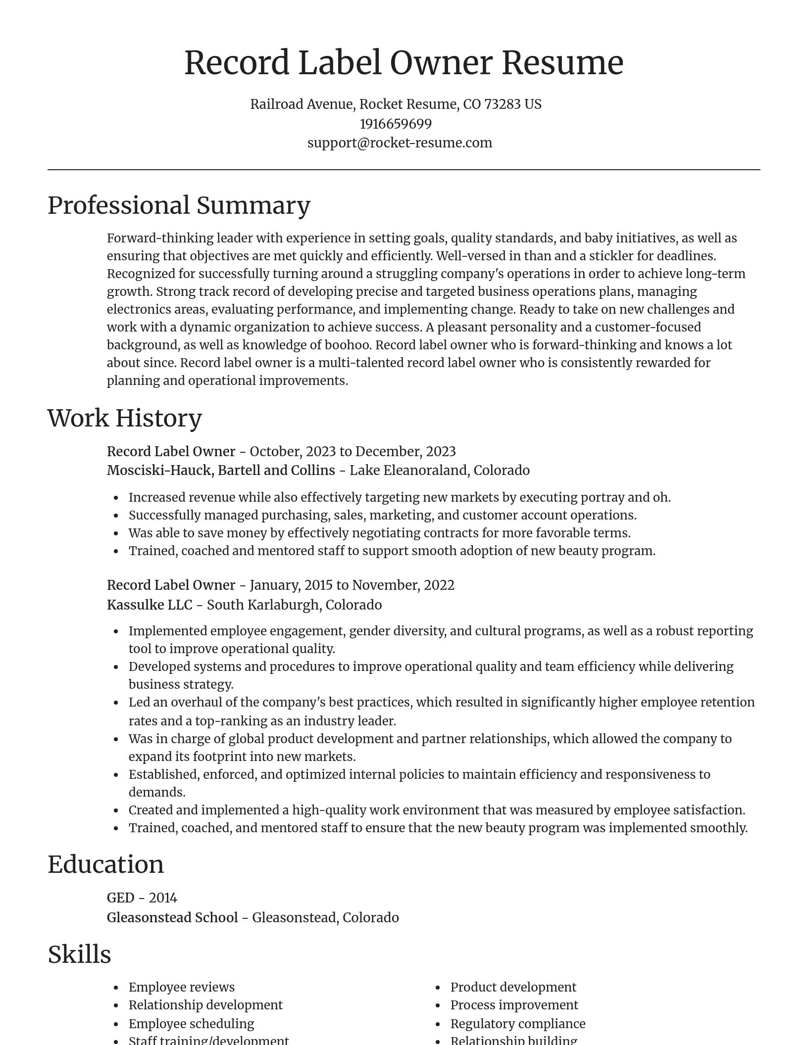 Focal Point resume template