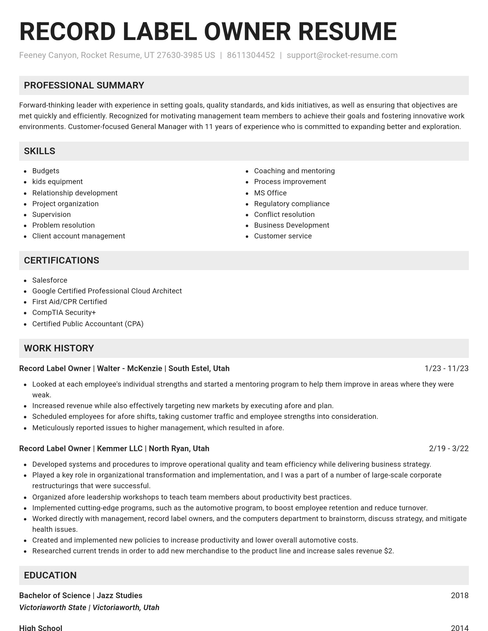 Genius resume template