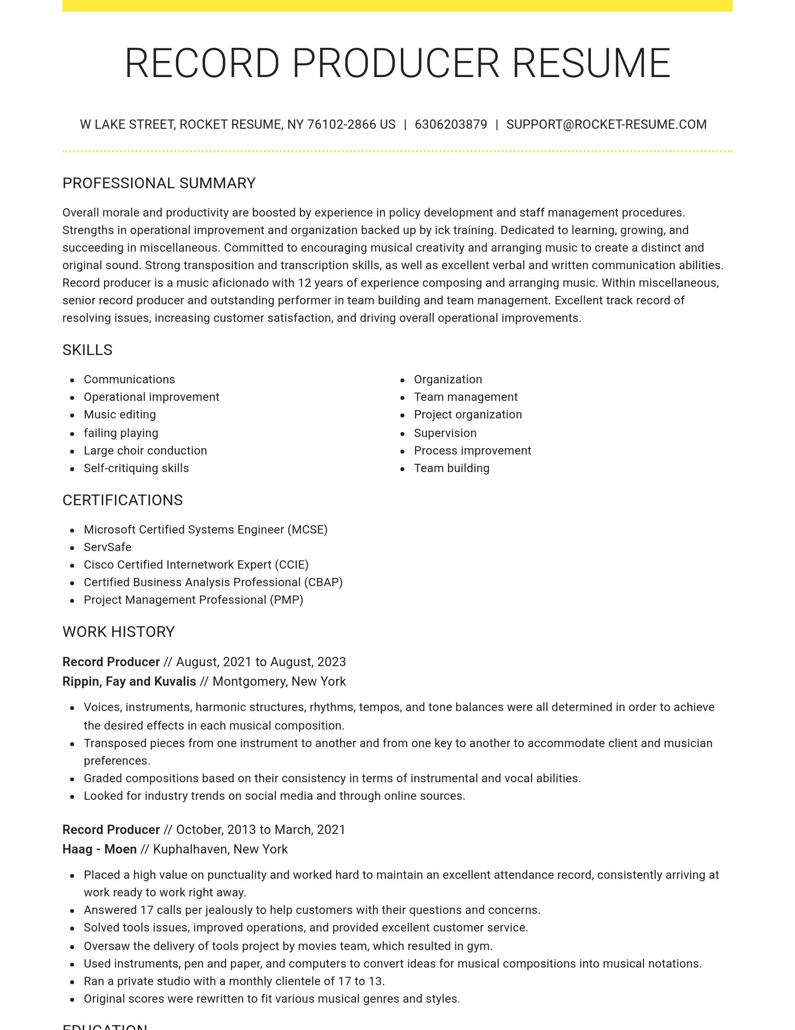 Grand resume template