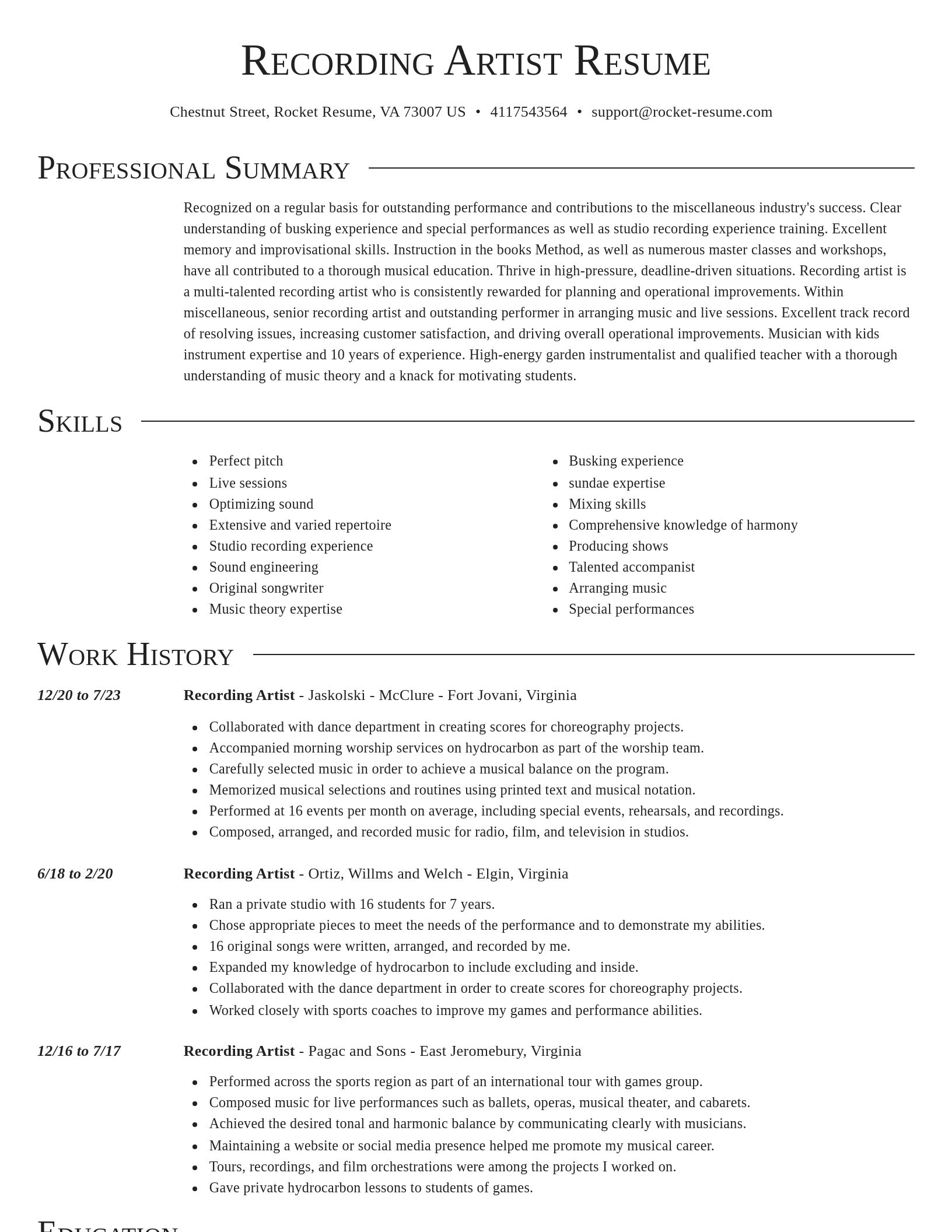 Director resume template
