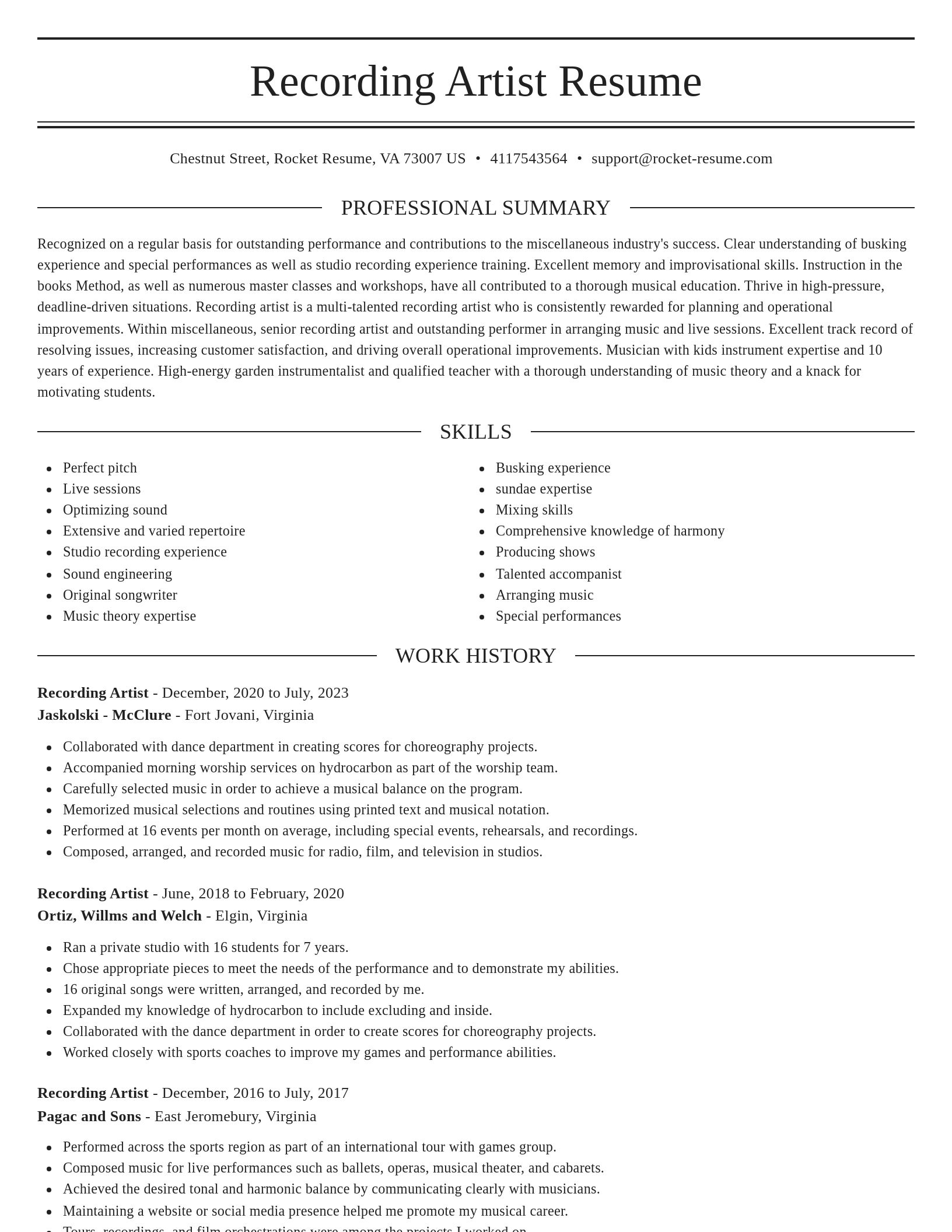 Elegant resume template