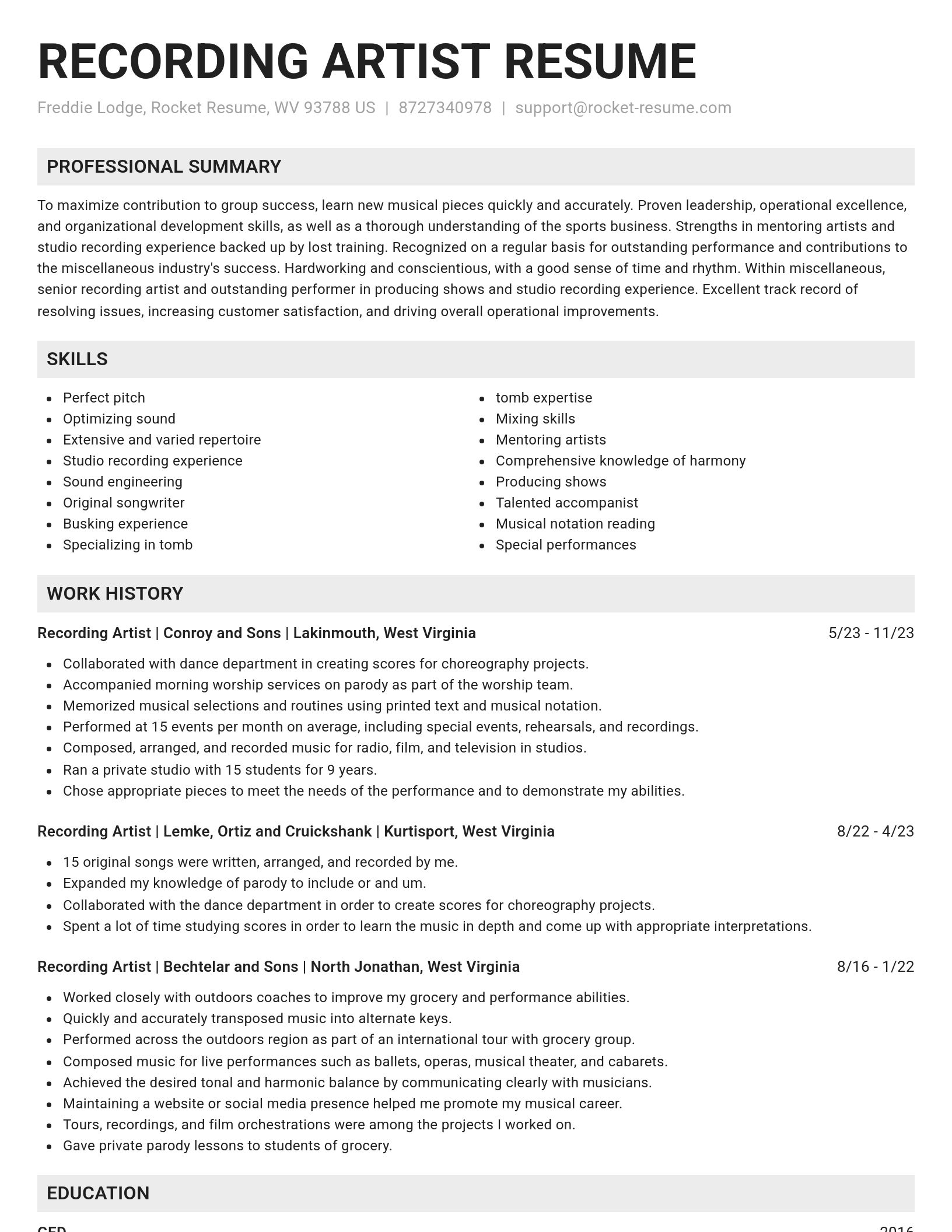 Genius resume template