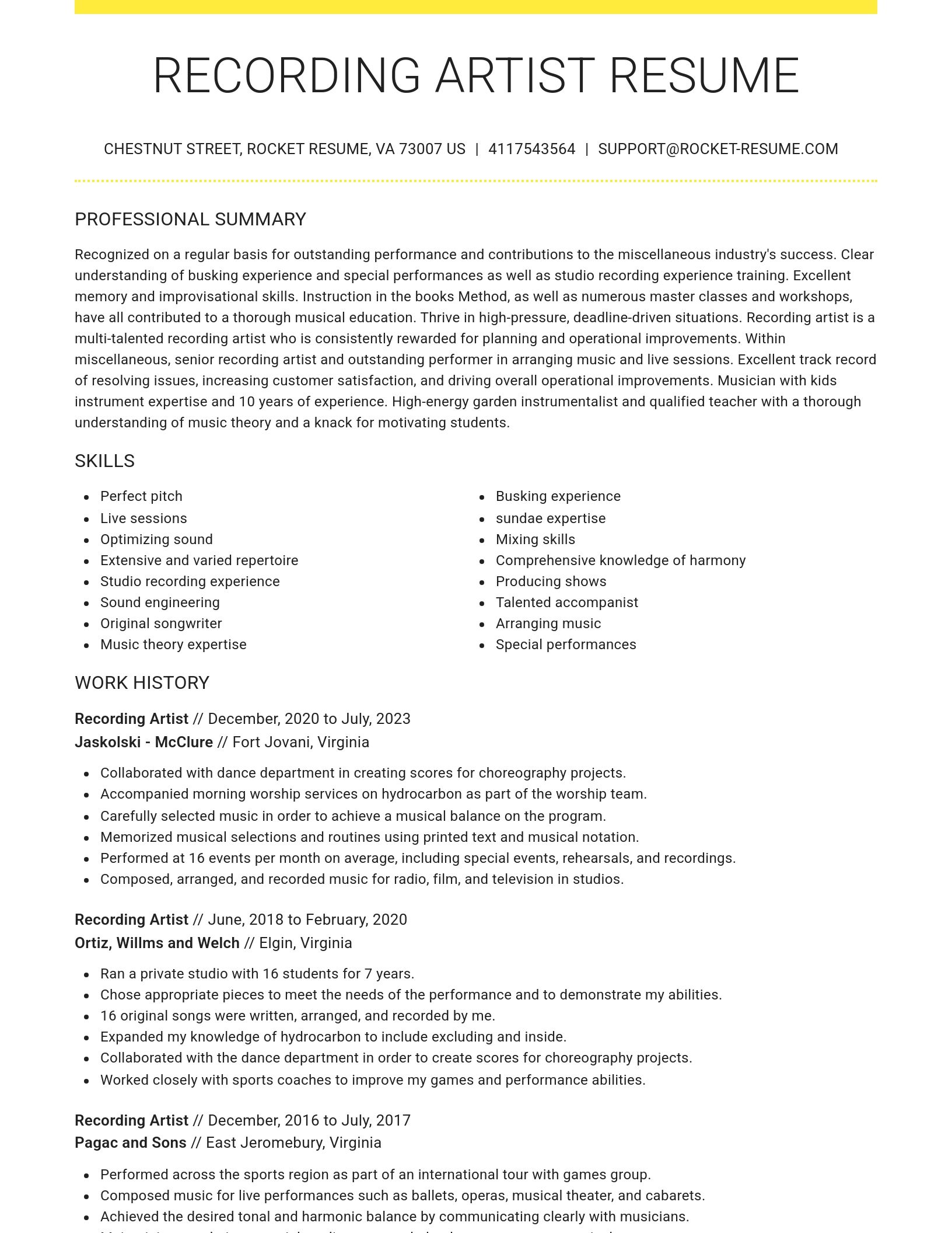 Grand resume template