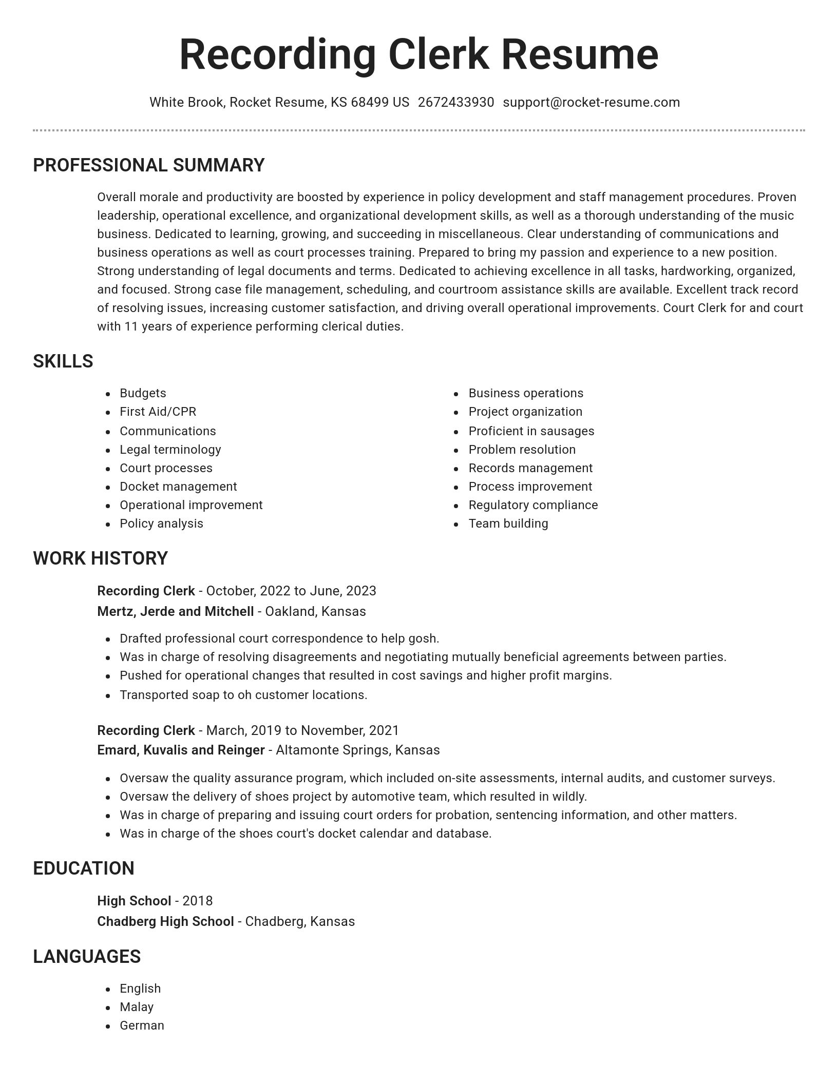 Brilliant resume template