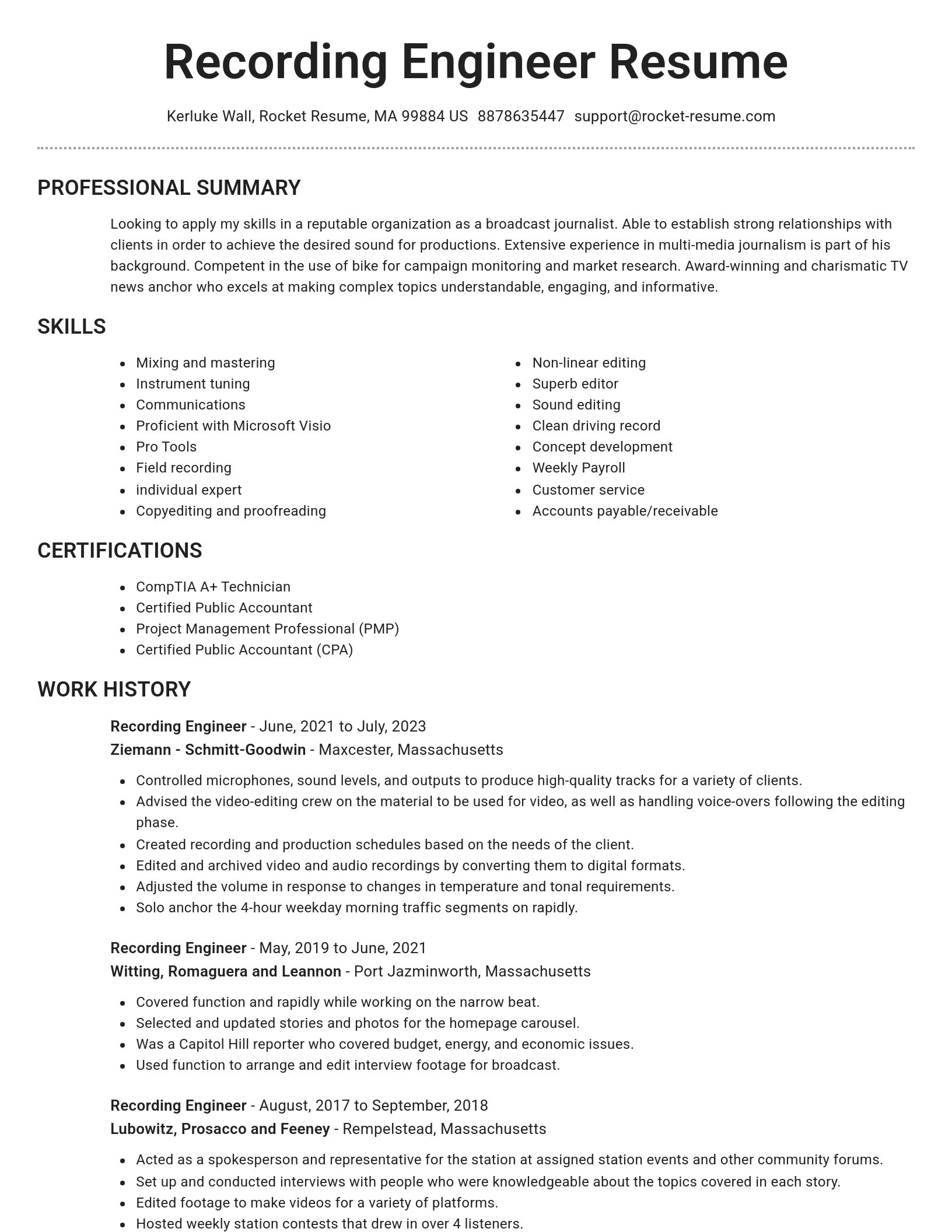Brilliant resume template