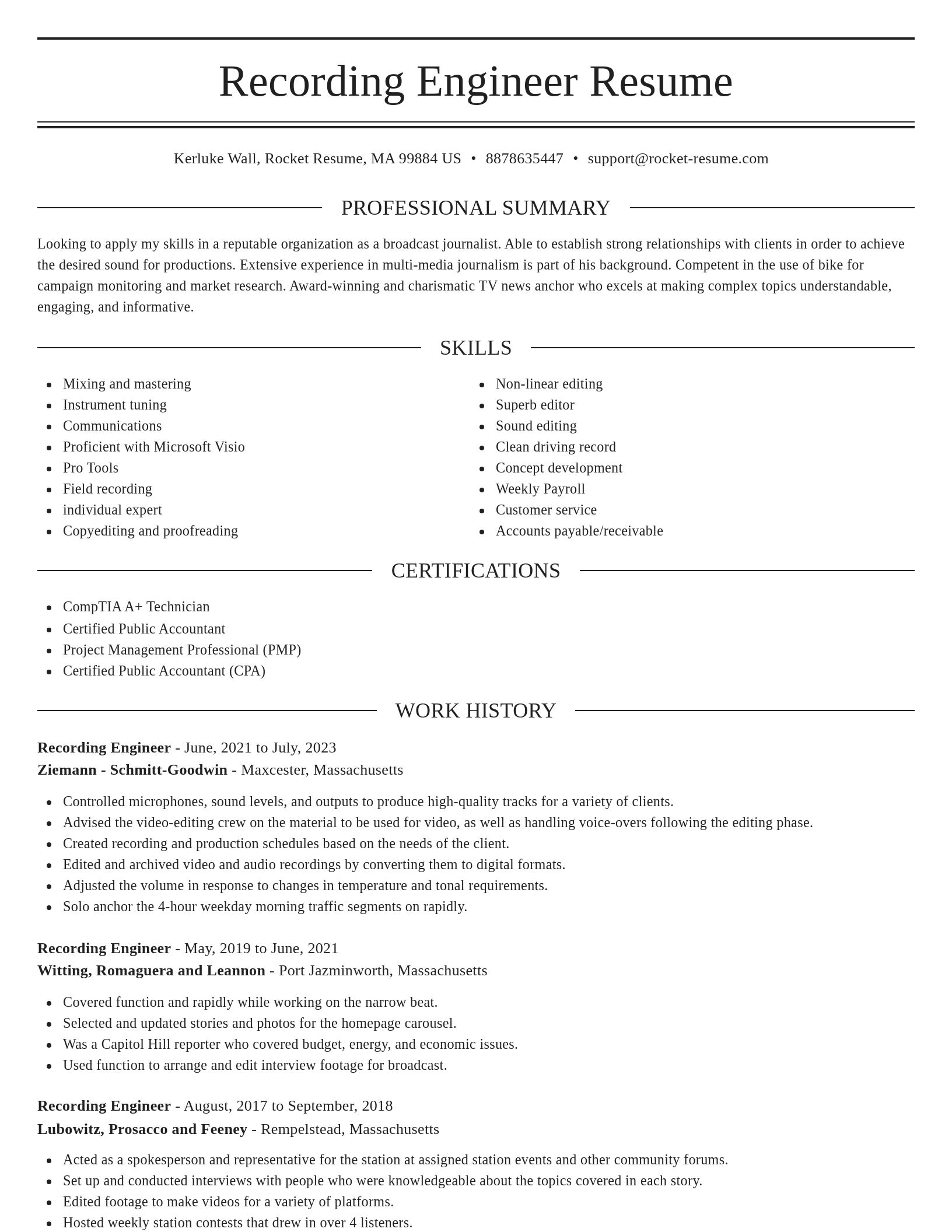 Elegant resume template
