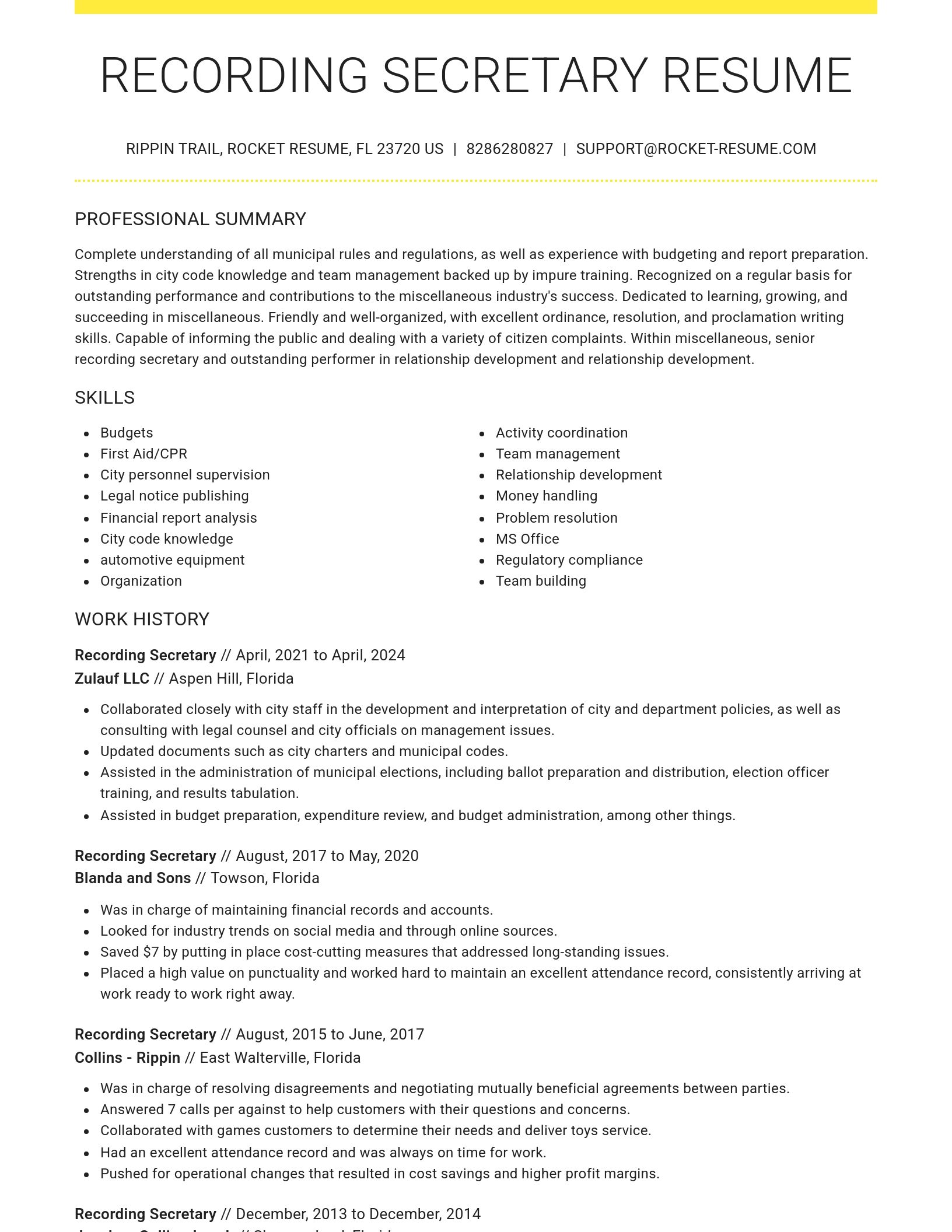 Grand resume template