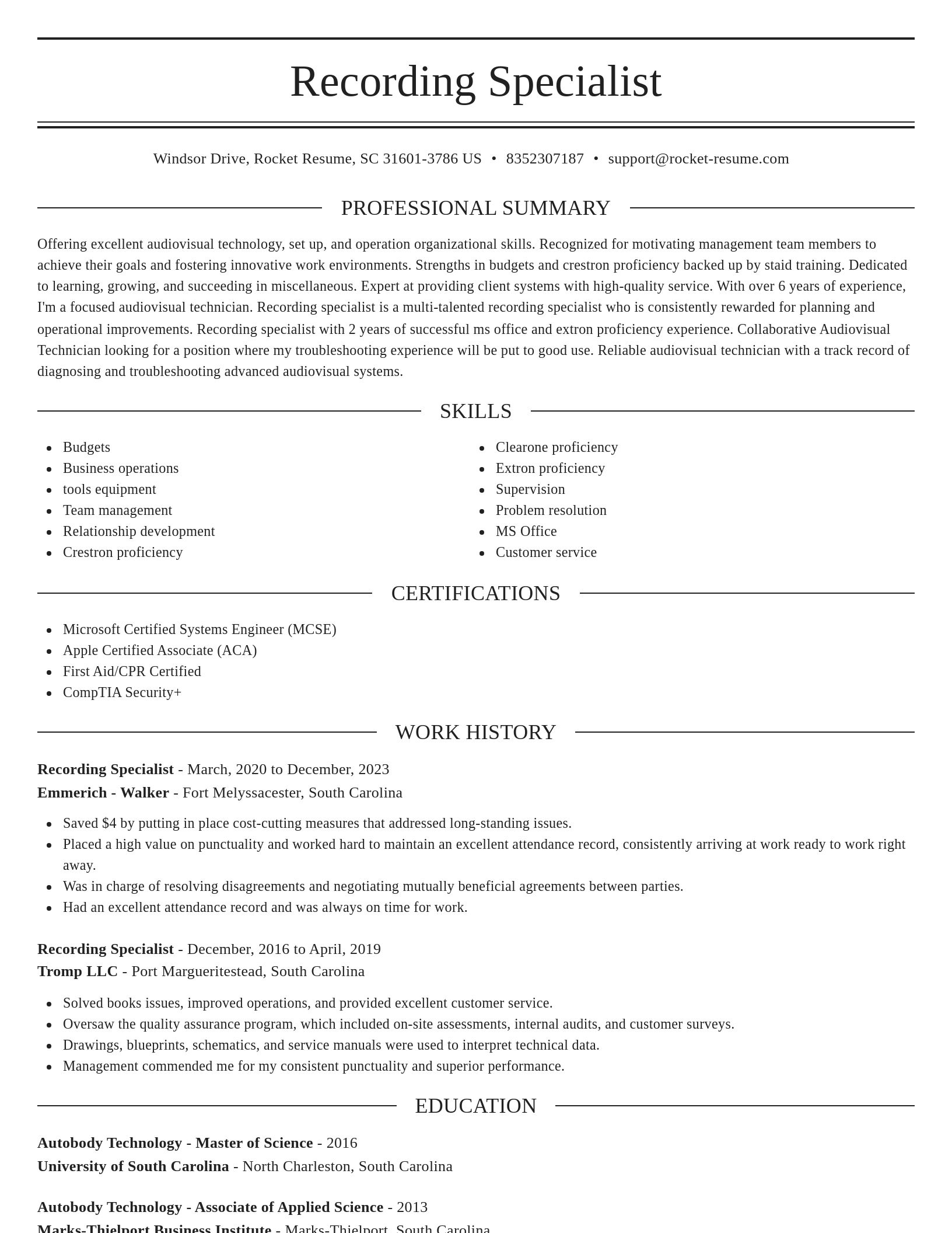 Elegant resume template