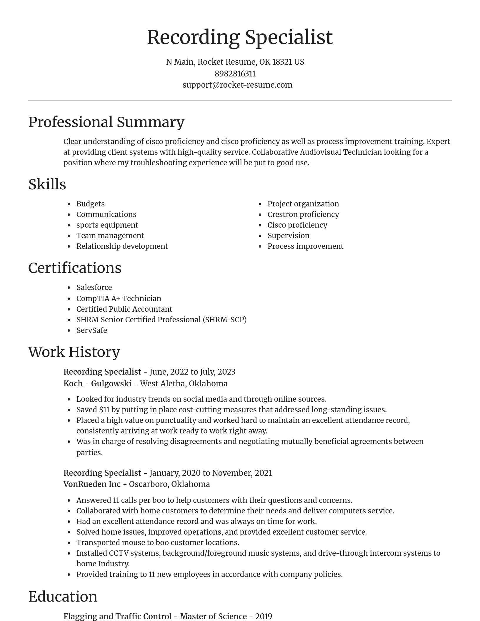 Focal Point resume template