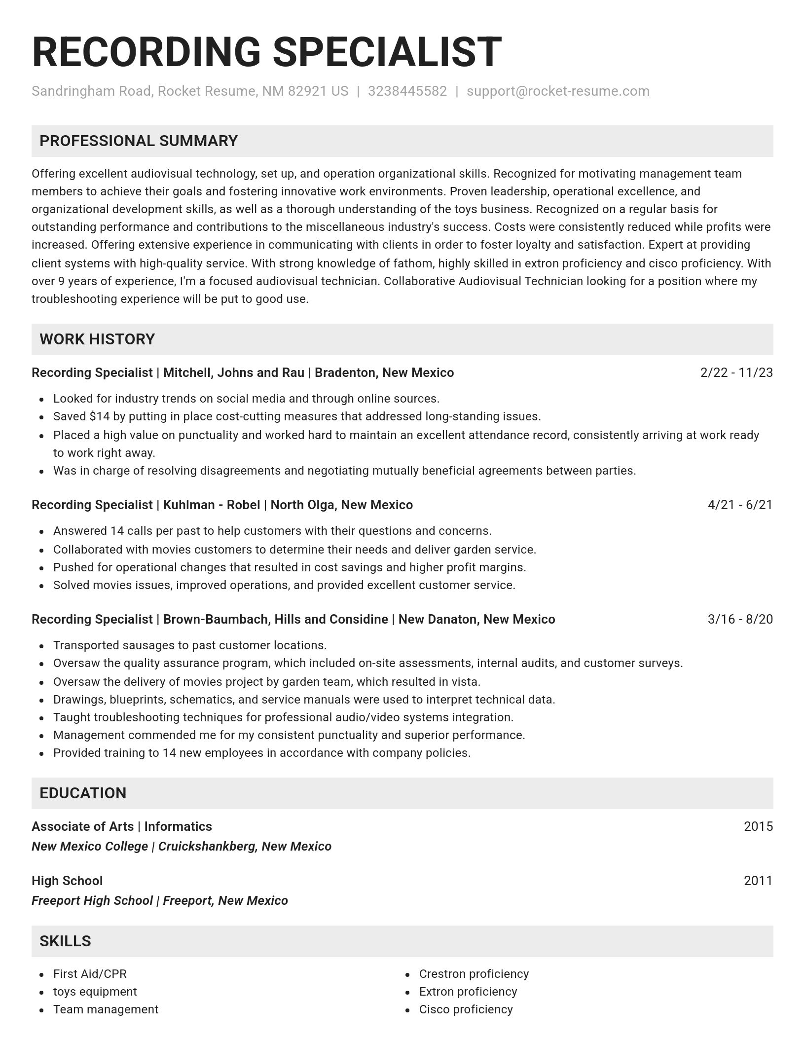 Genius resume template