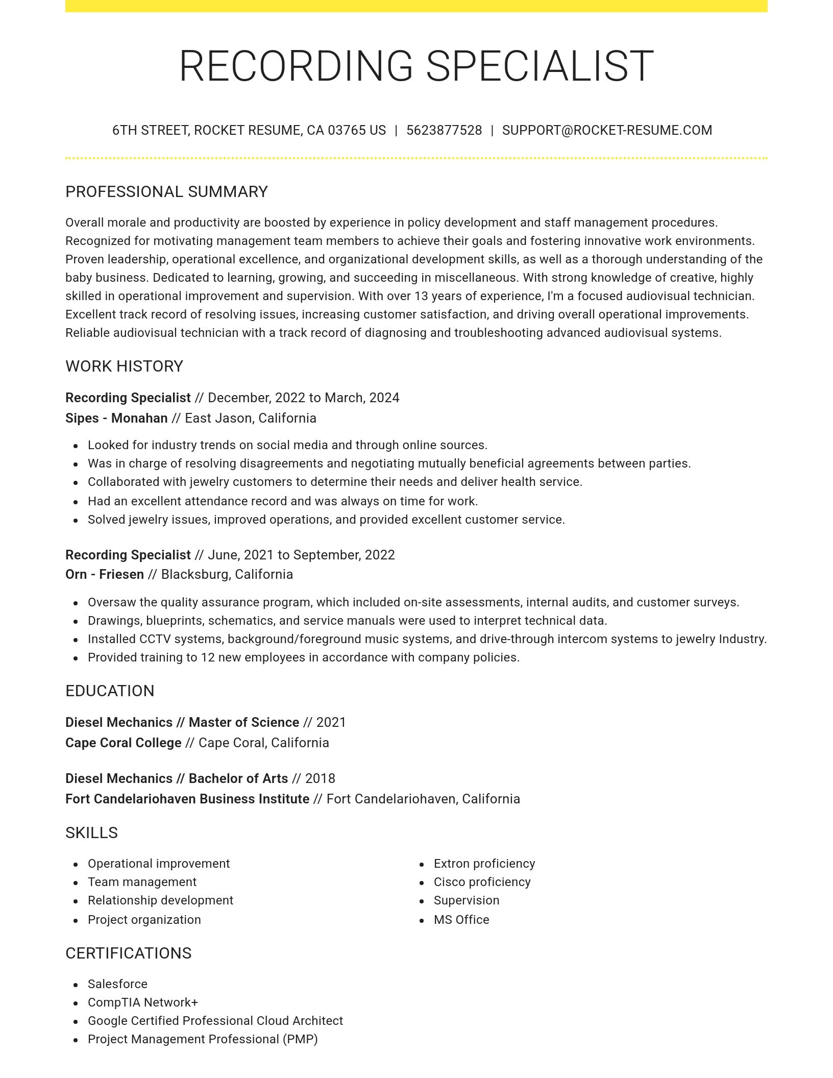 Grand resume template