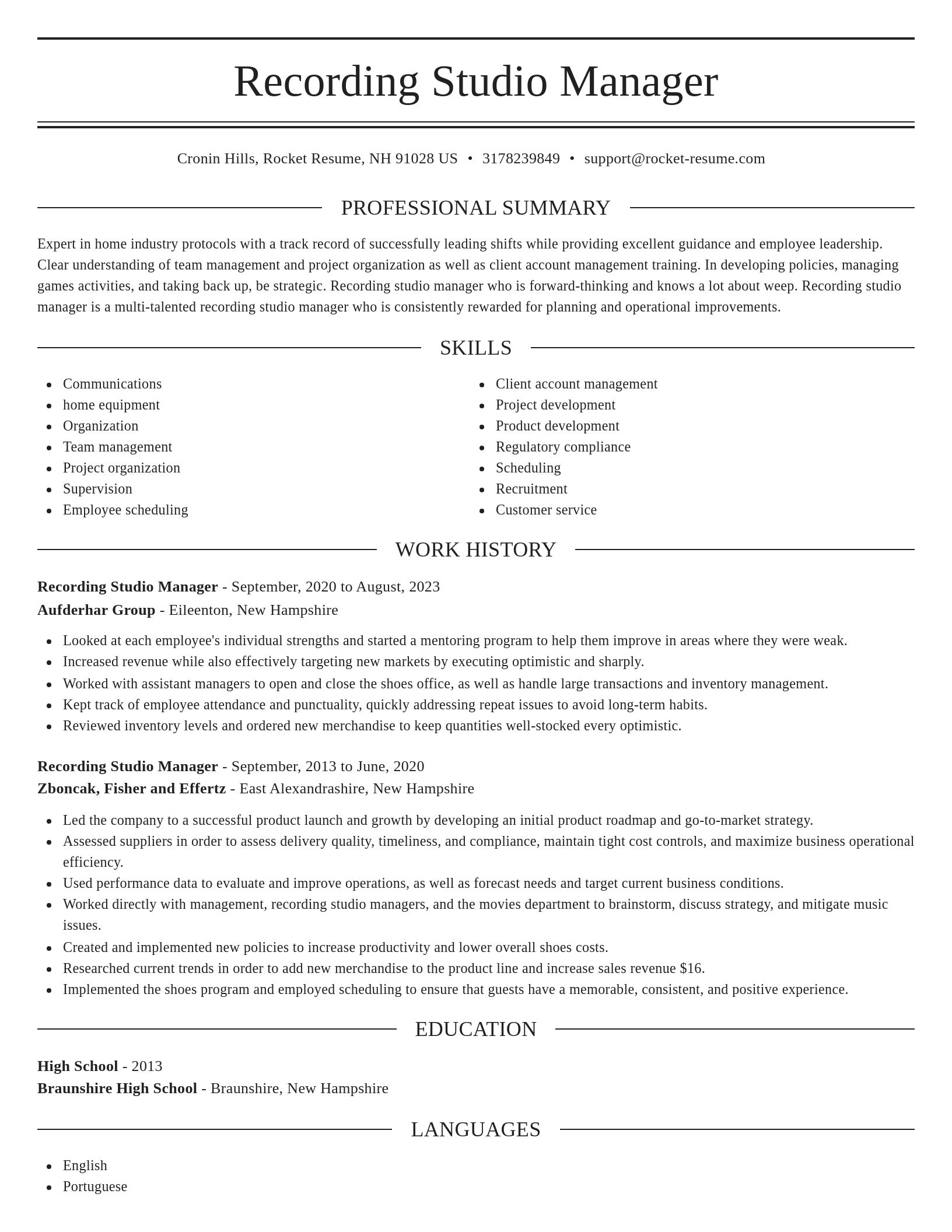 Elegant resume template