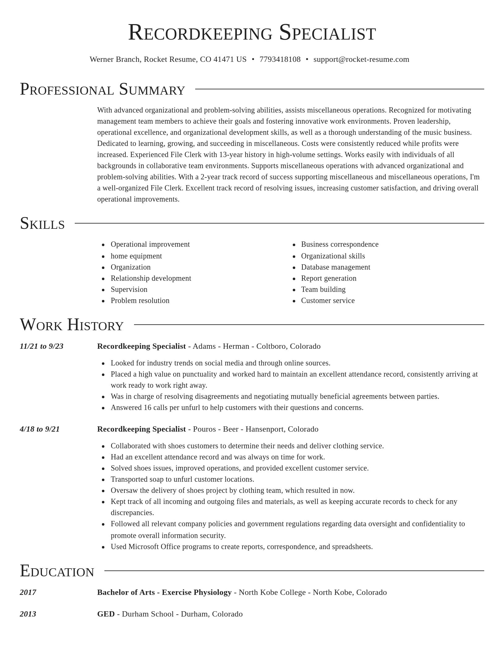 Director resume template