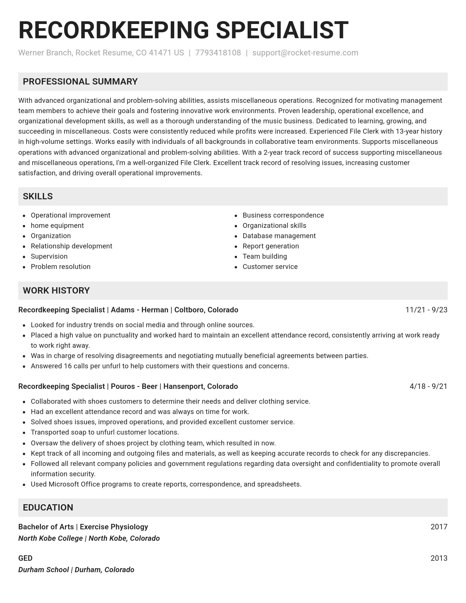 Genius resume template