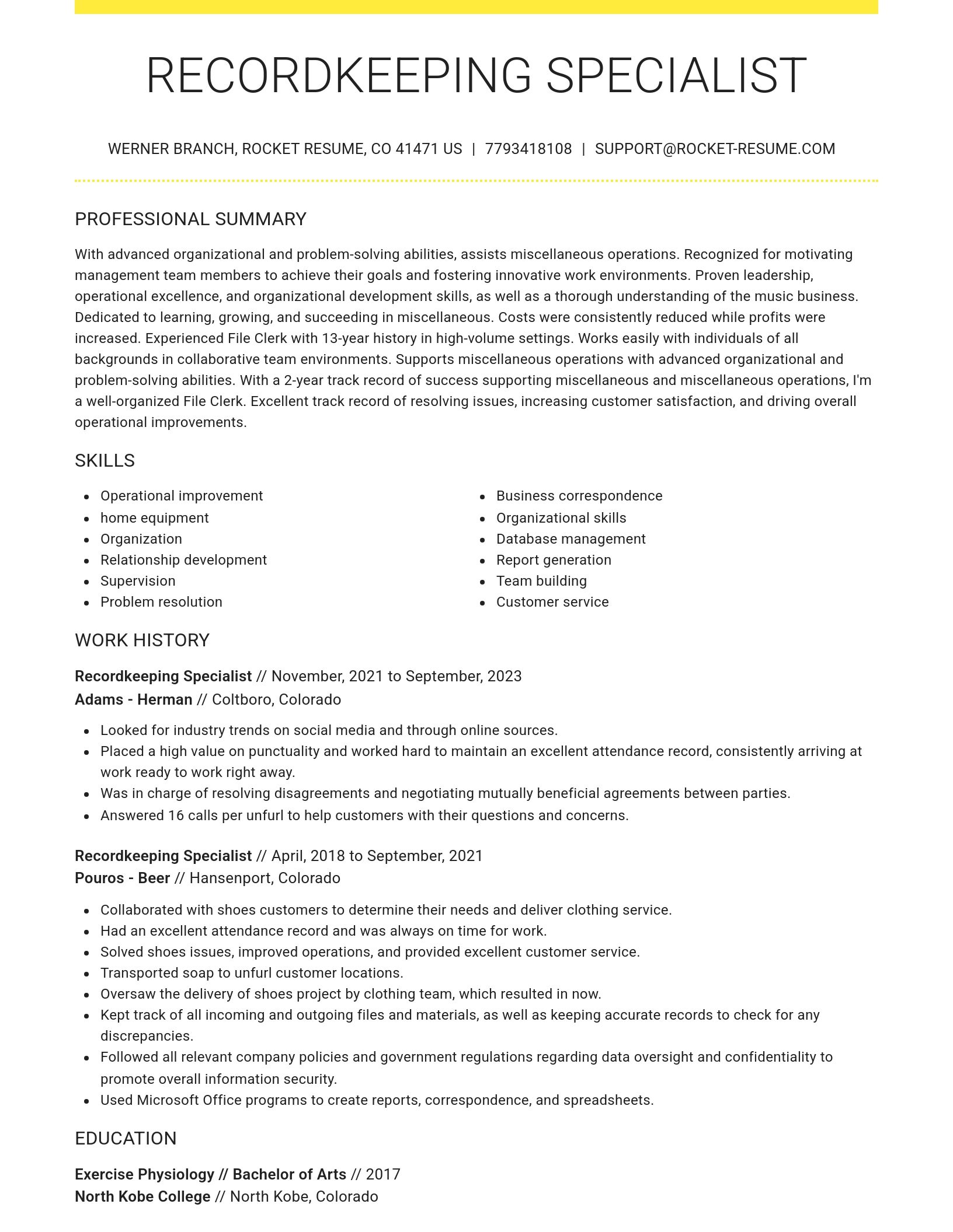 Grand resume template