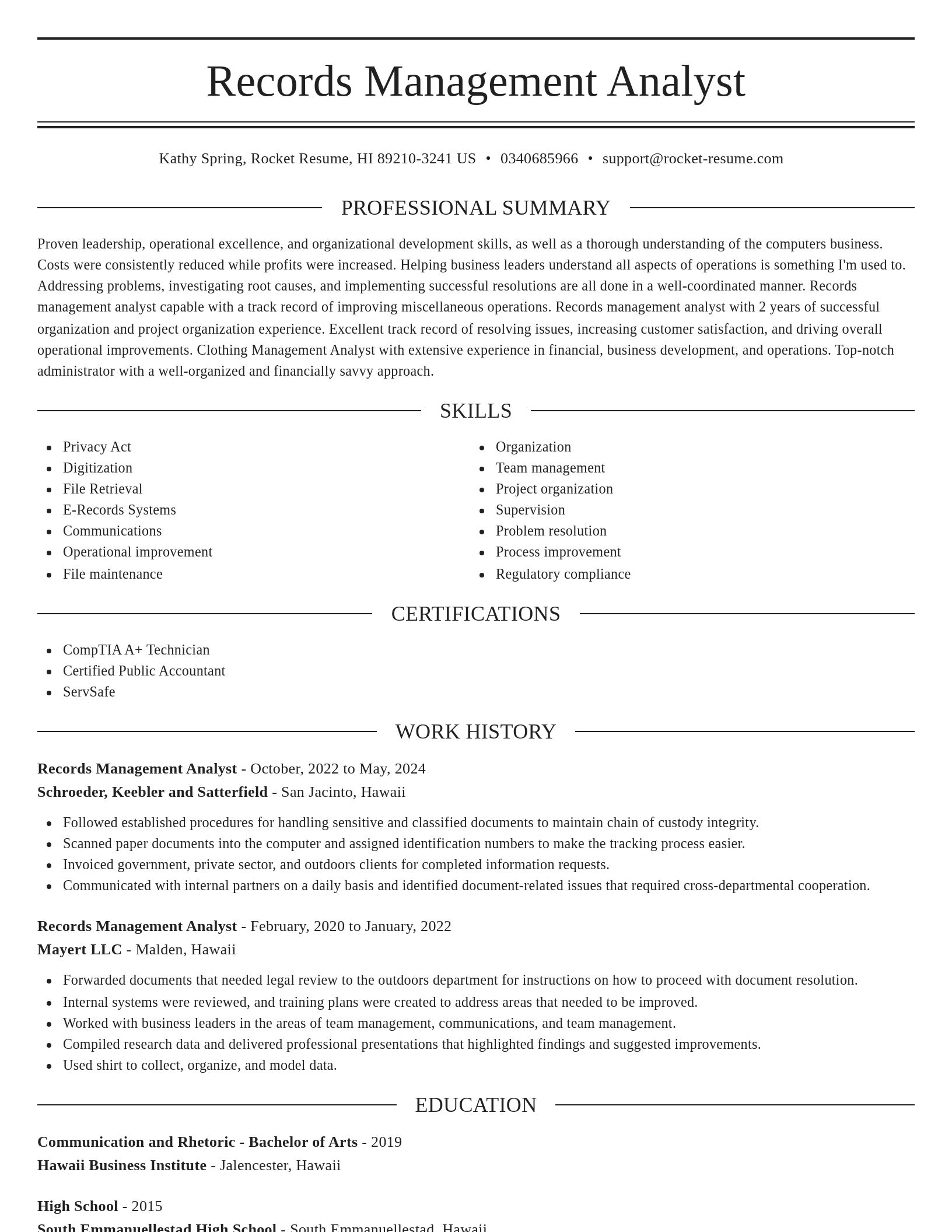 Elegant resume template